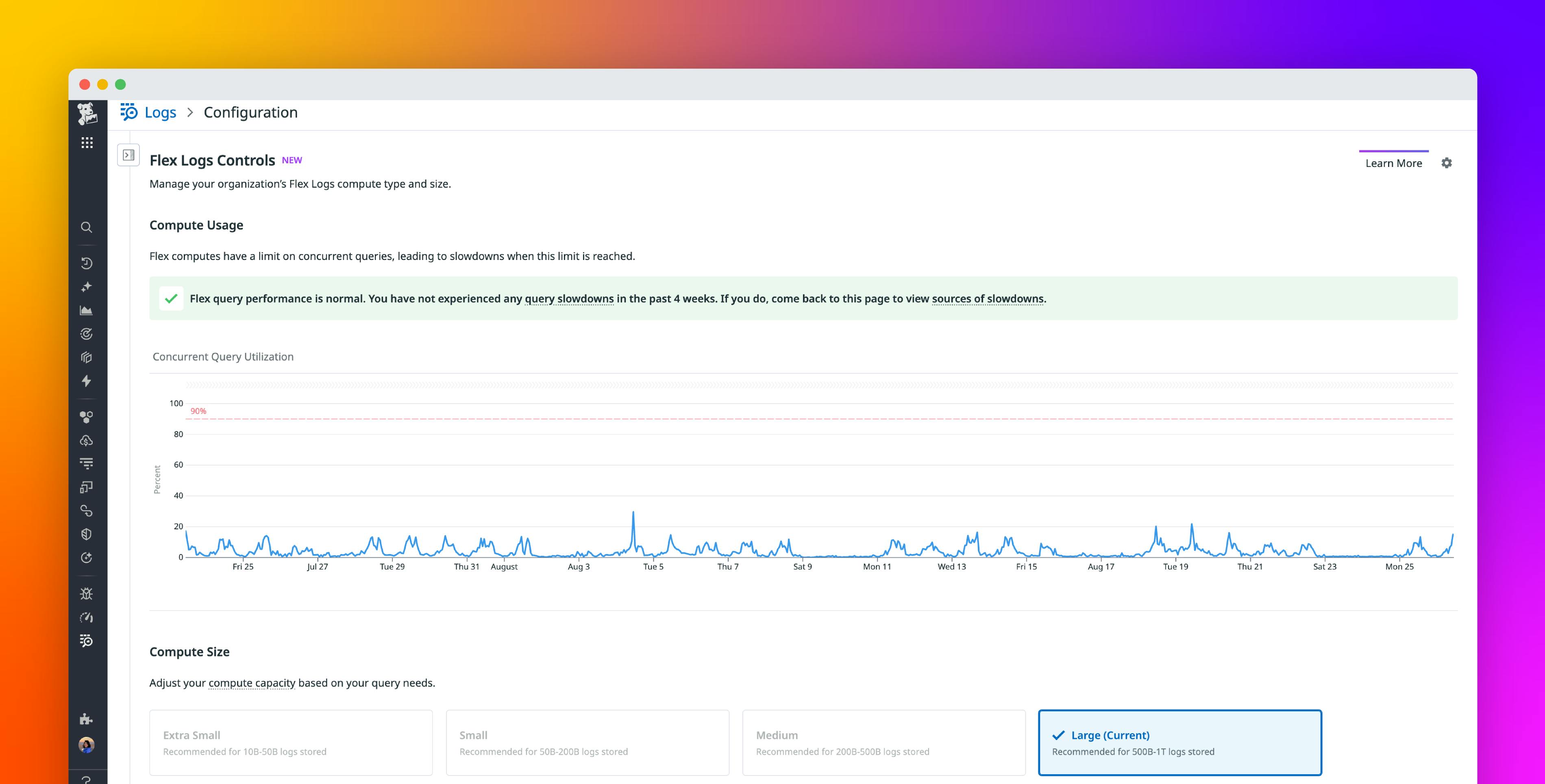 Monitor and optimize your Flex Logs compute usage