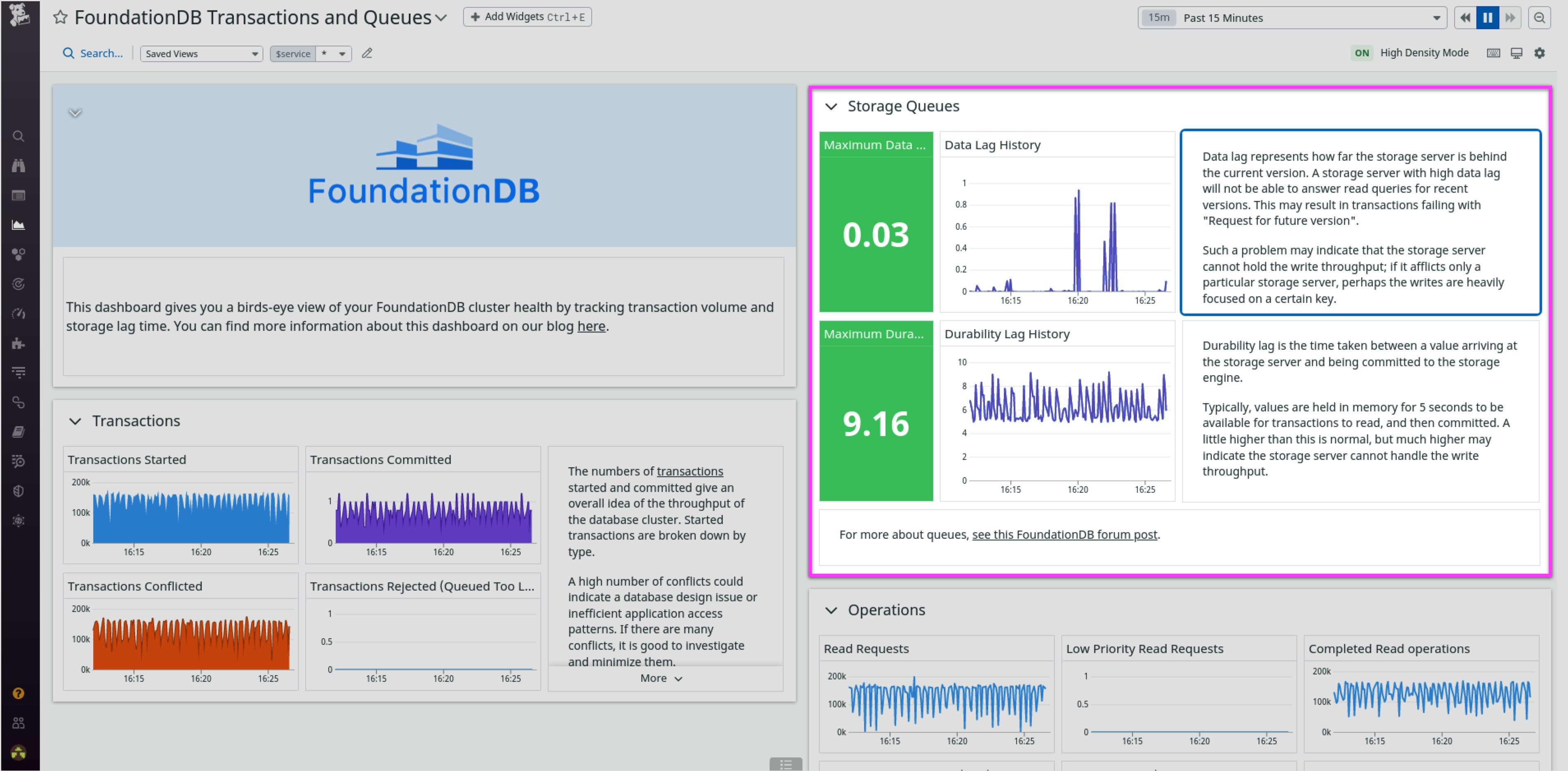 View your FoundationDB storage queues View your FoundationDB storage queues