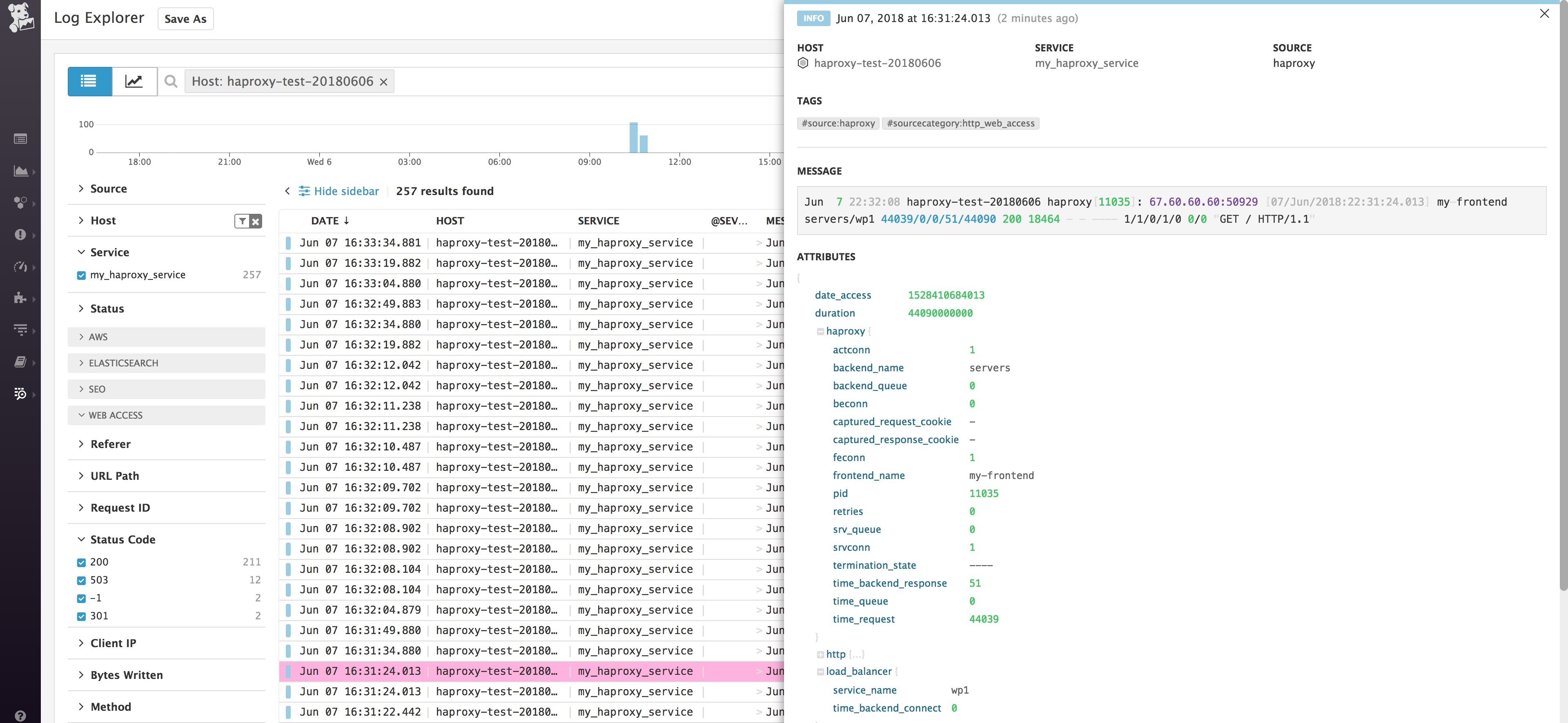 HAProxy log explorer HAProxy log explorer