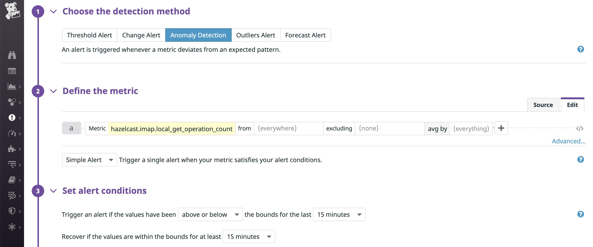 Set up an alert to be automatically notified of anomalous spikes in map get operations Set up an alert to be automatically notified of anomalous spikes in map get operations