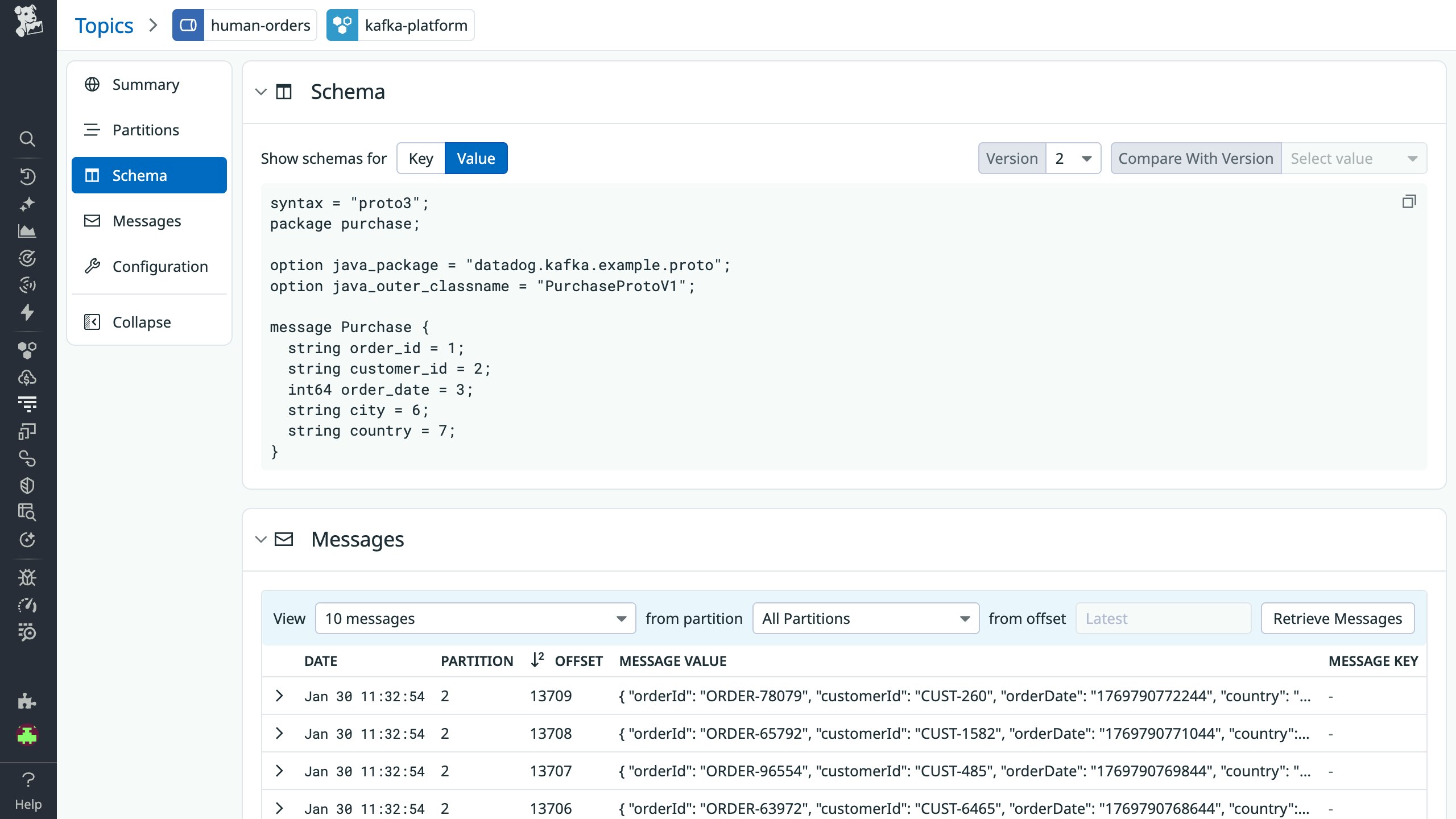 Inspecting Kafka topic metadata in Data Streams Monitoring Kafka Admin. Inspecting Kafka topic metadata in Data Streams Monitoring Kafka Admin.
