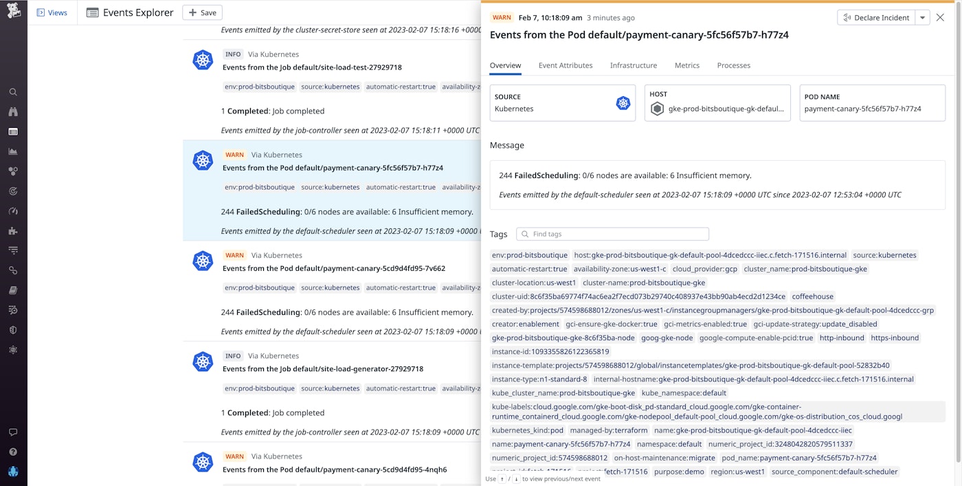 When the Kubernetes scheduler can't find a suitable node to assign pods to it will generate a FailedScheduling event When the Kubernetes scheduler can't find a suitable node to assign pods to it will generate a FailedScheduling event