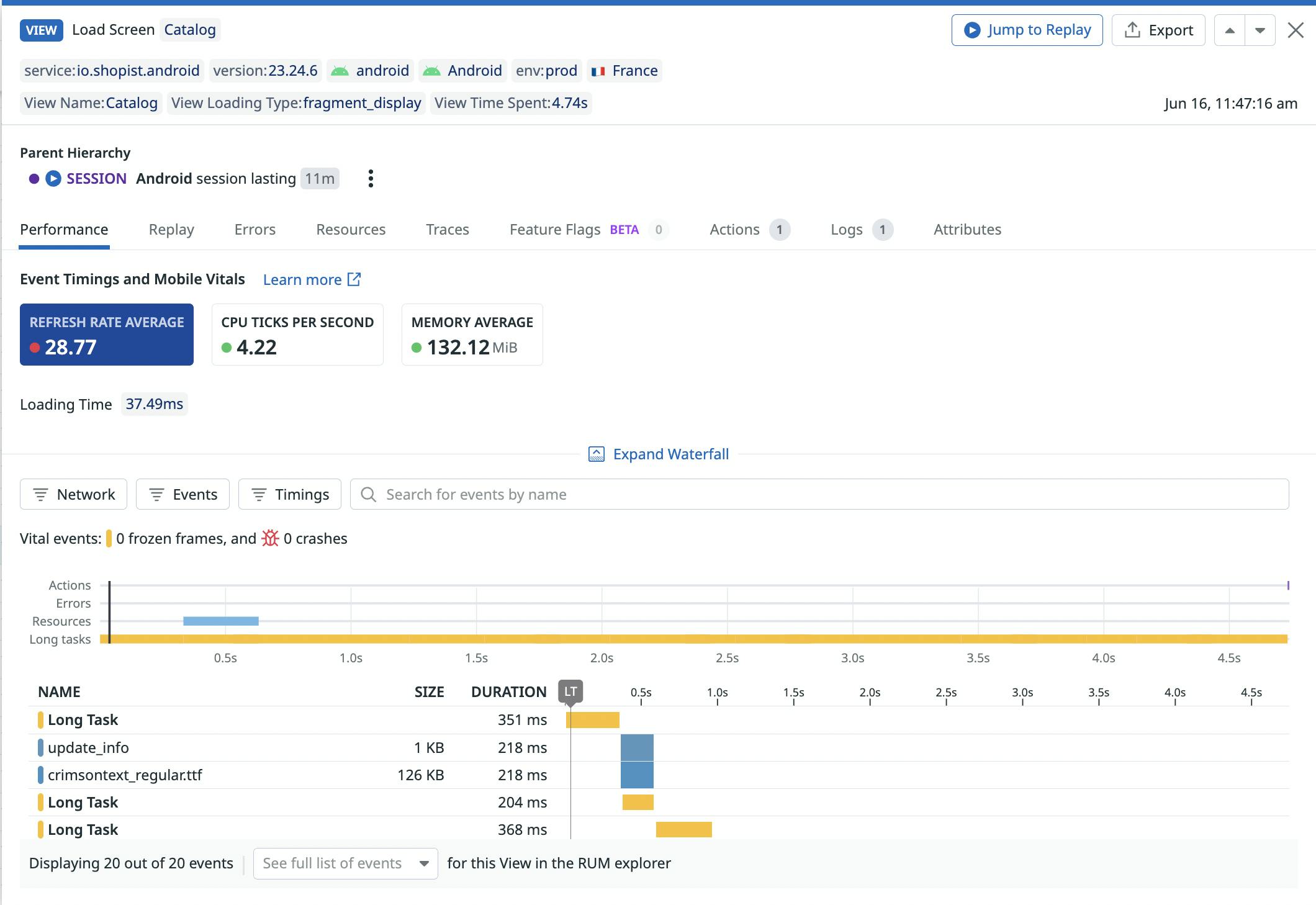 Monitor Mobile Vitals With Datadog | Datadog