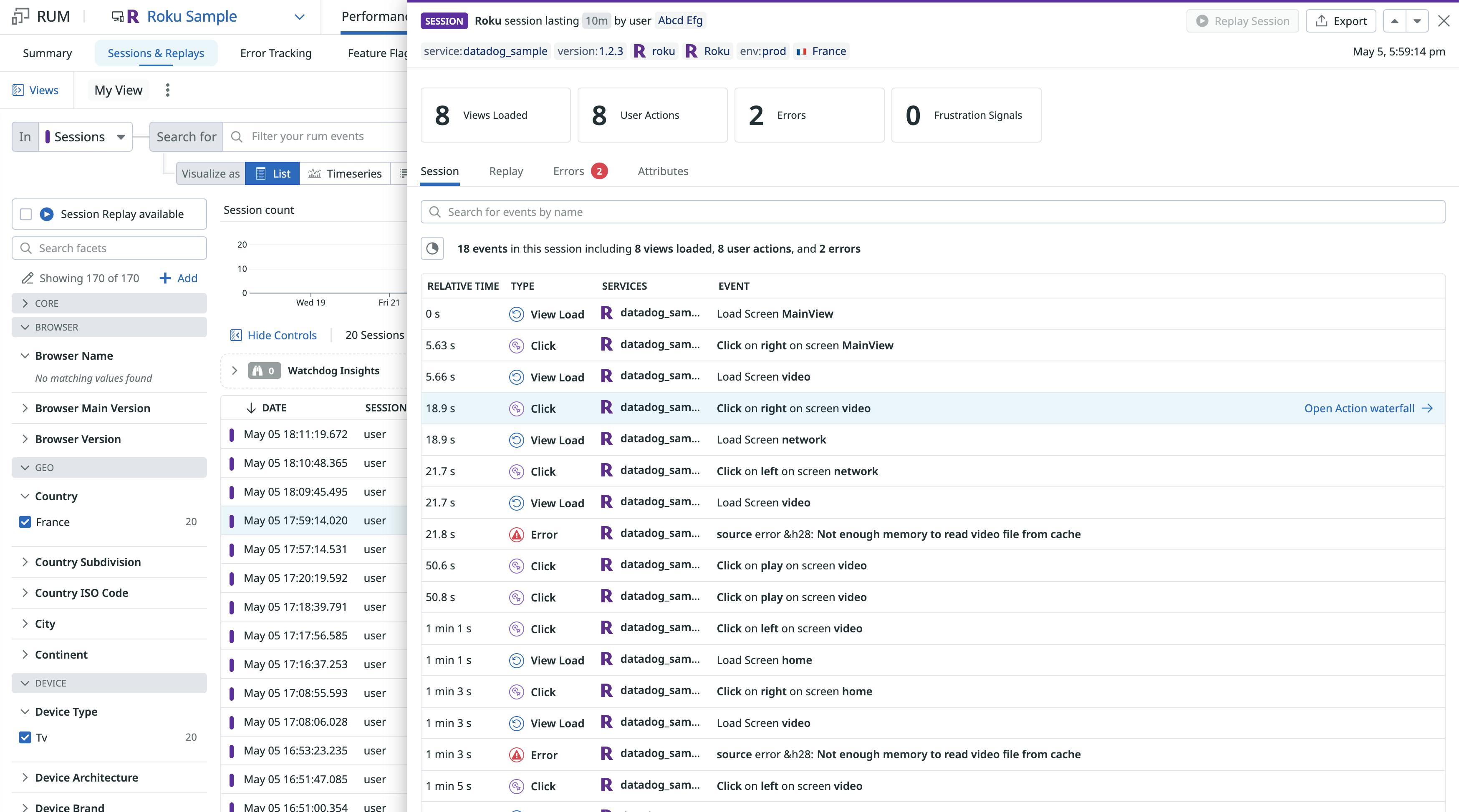 Monitor Your Roku Channels With Datadog RUM | Datadog