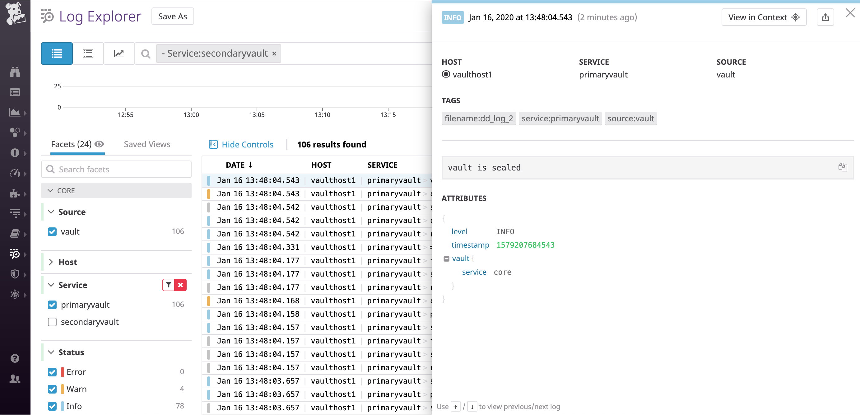Vault Combination Log Example Monitor Vault metrics and logs | Datadog