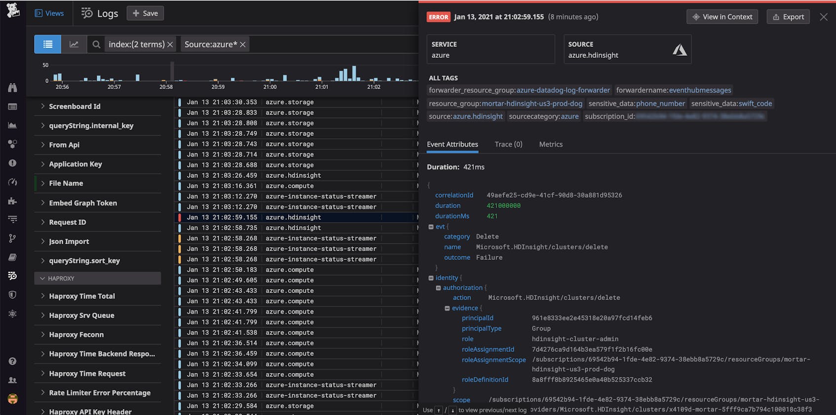 Best Practices for Monitoring Microsoft Azure Platform Logs | Datadog