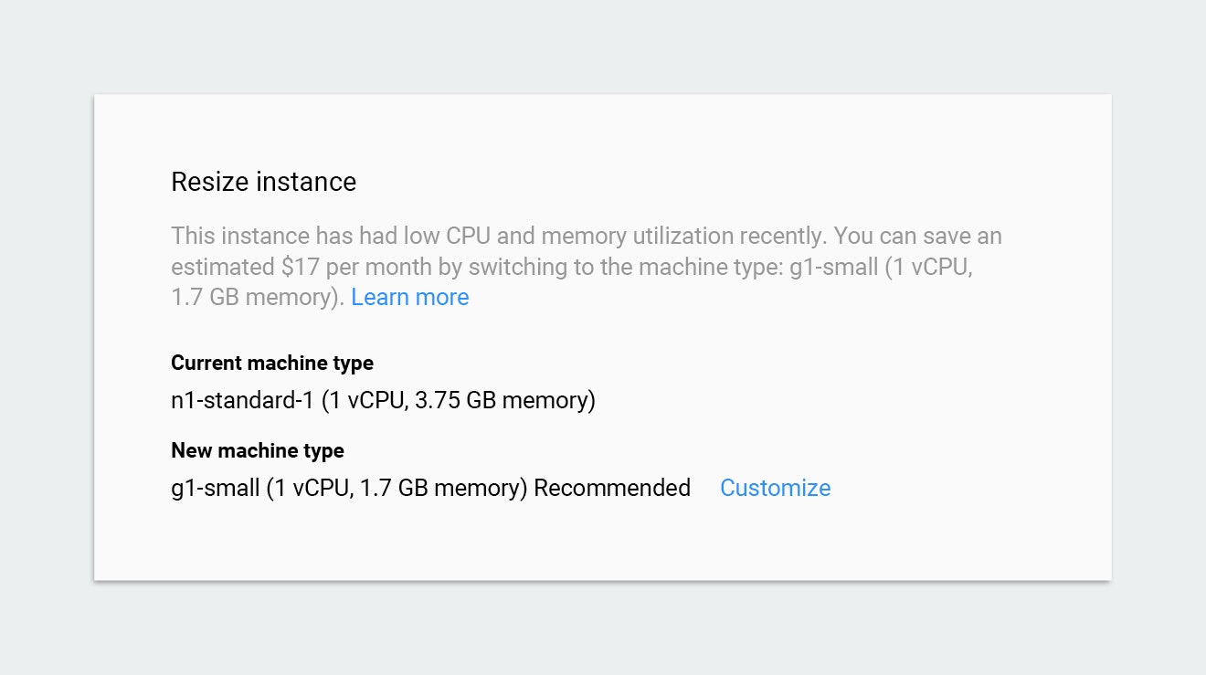 Downgrade recommendation Downgrade recommendation