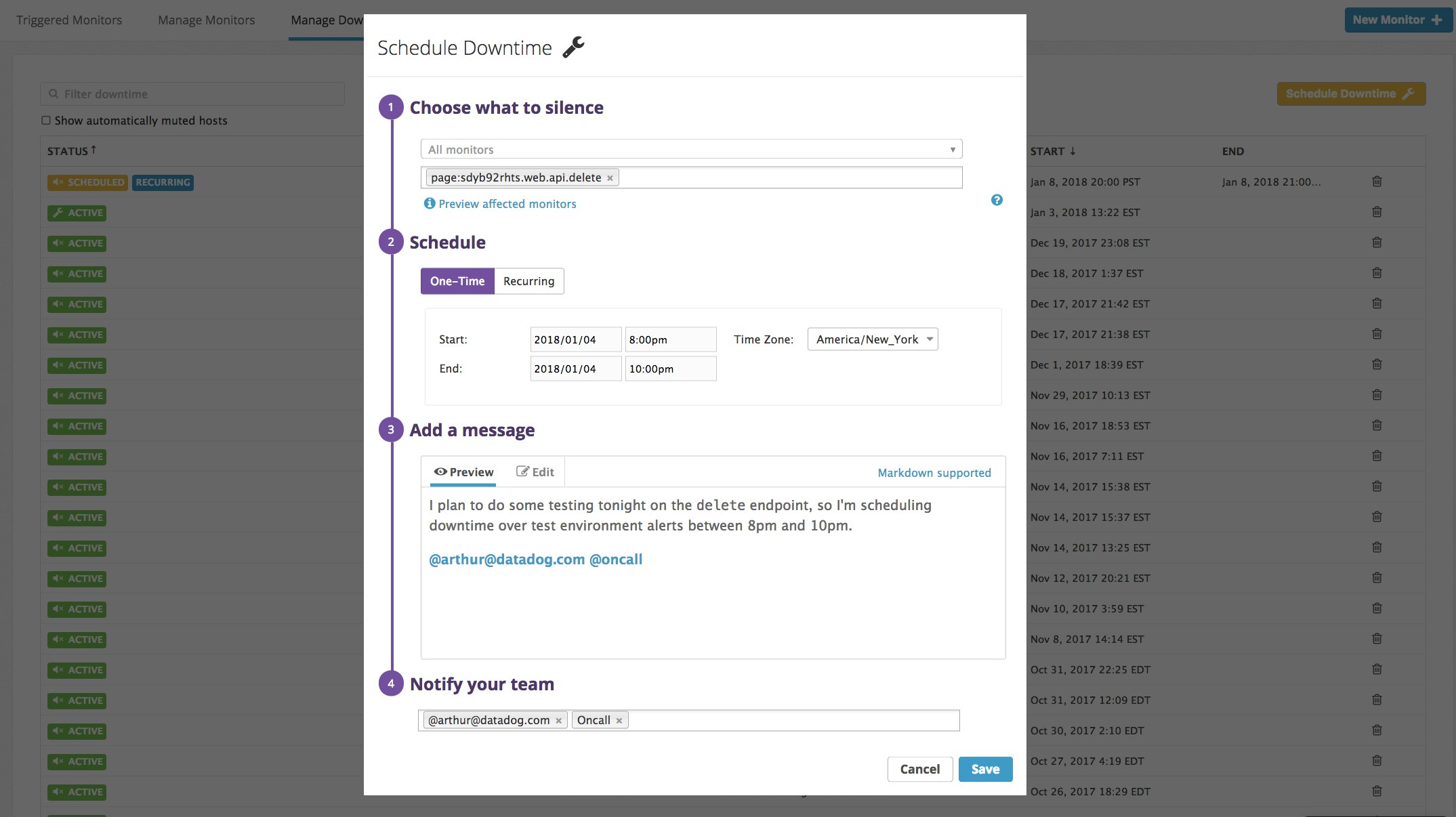 Planned downtime Planned downtime