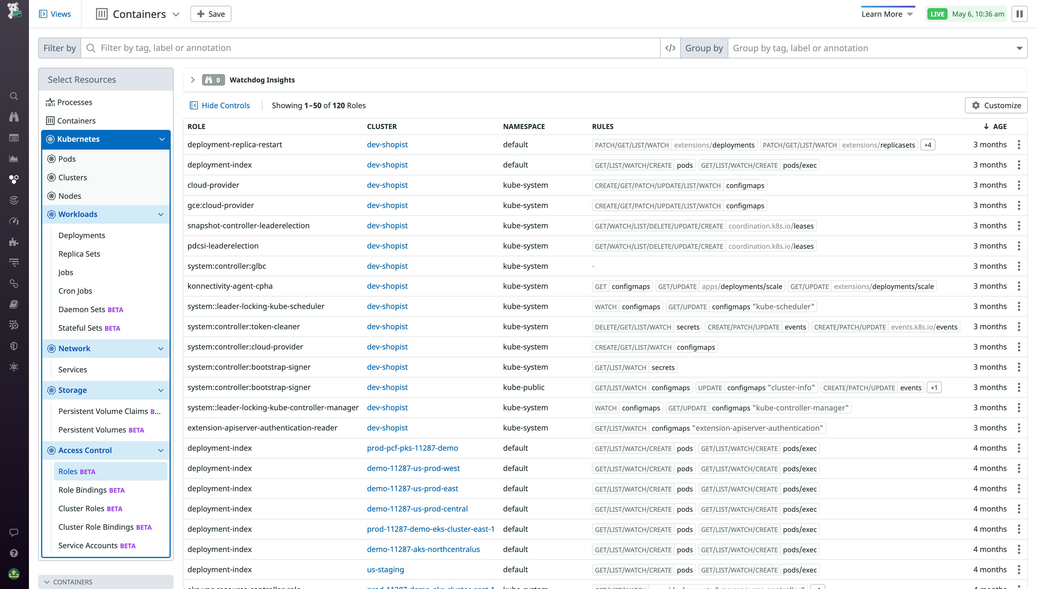 View Role configurations in Live Containers. View Role configurations in Live Containers.