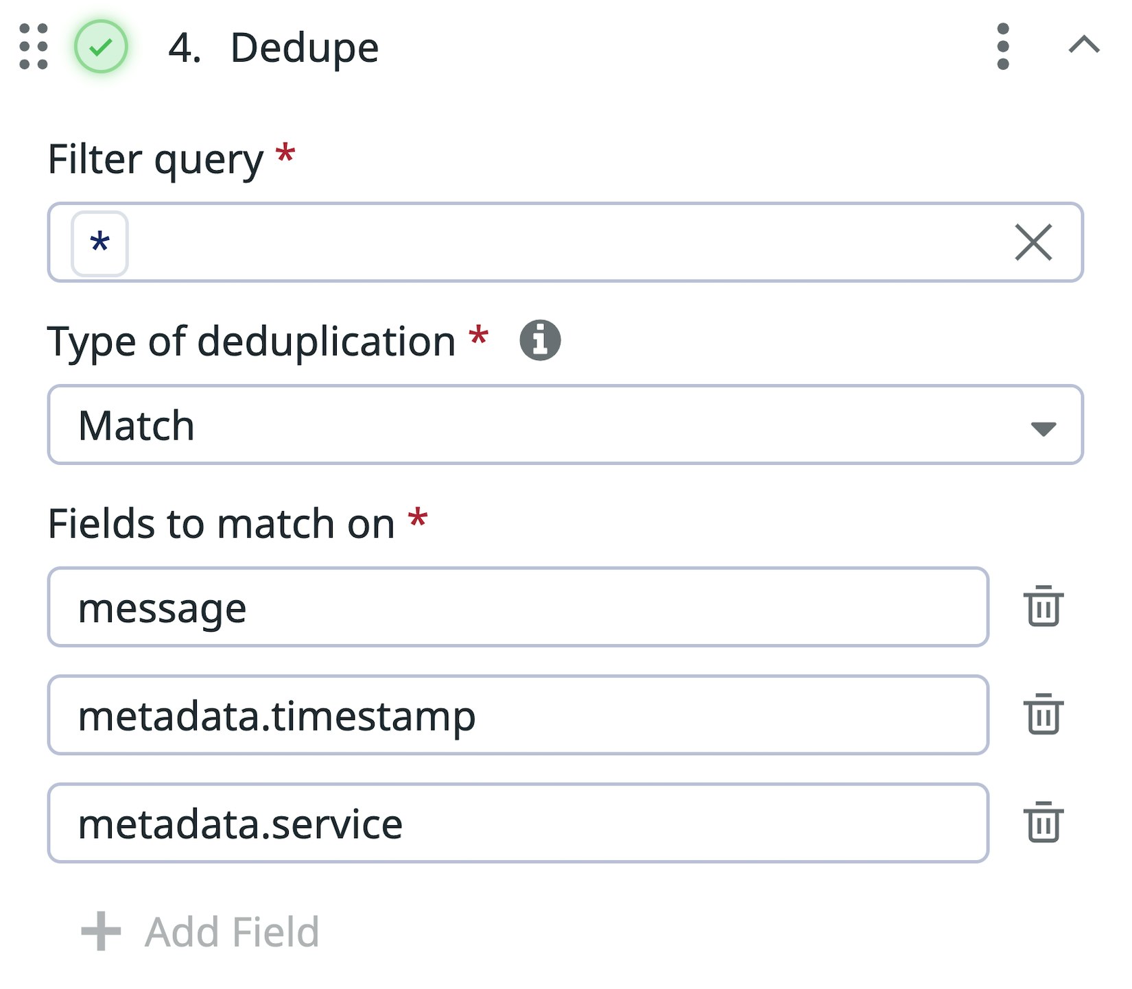 A configured dedupe processor A configured dedupe processor