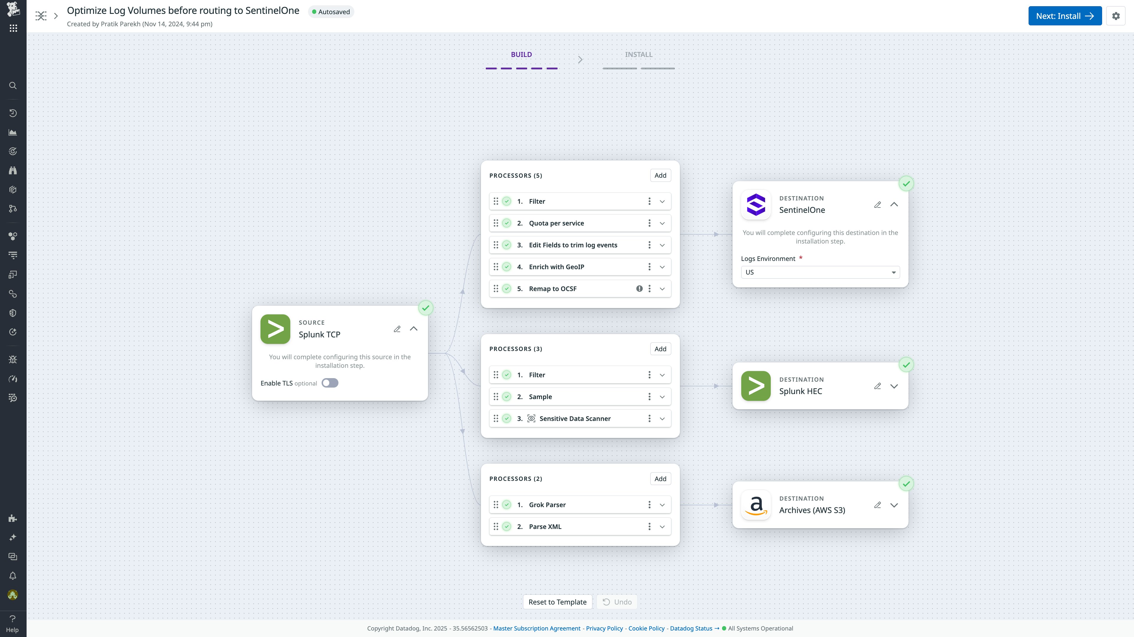 A pipeline that migrates logs from Splunk to SentinelOne. A pipeline that migrates logs from Splunk to SentinelOne.