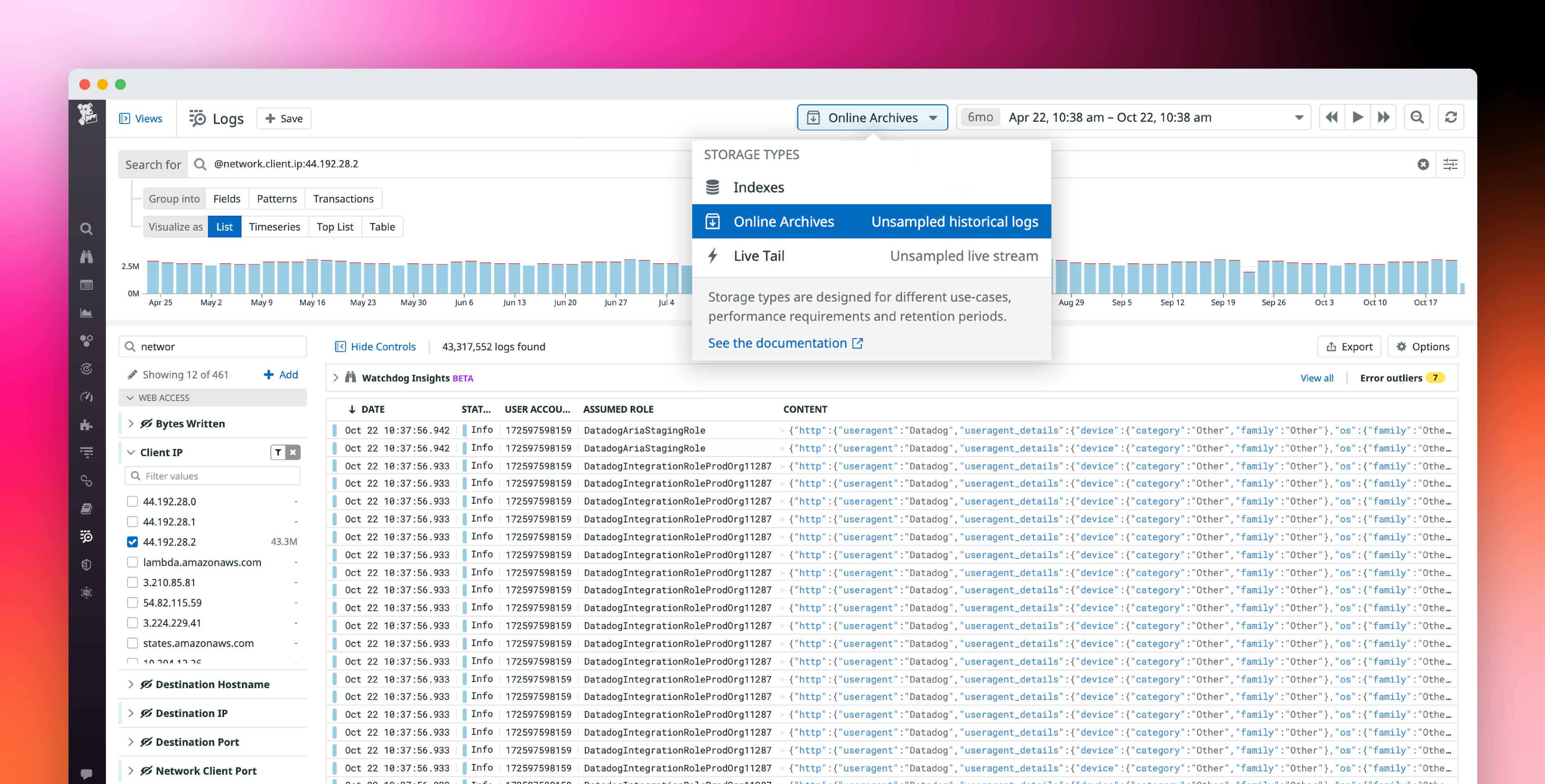 Historical Log Analysis and Investigation With Online Archives Datadog