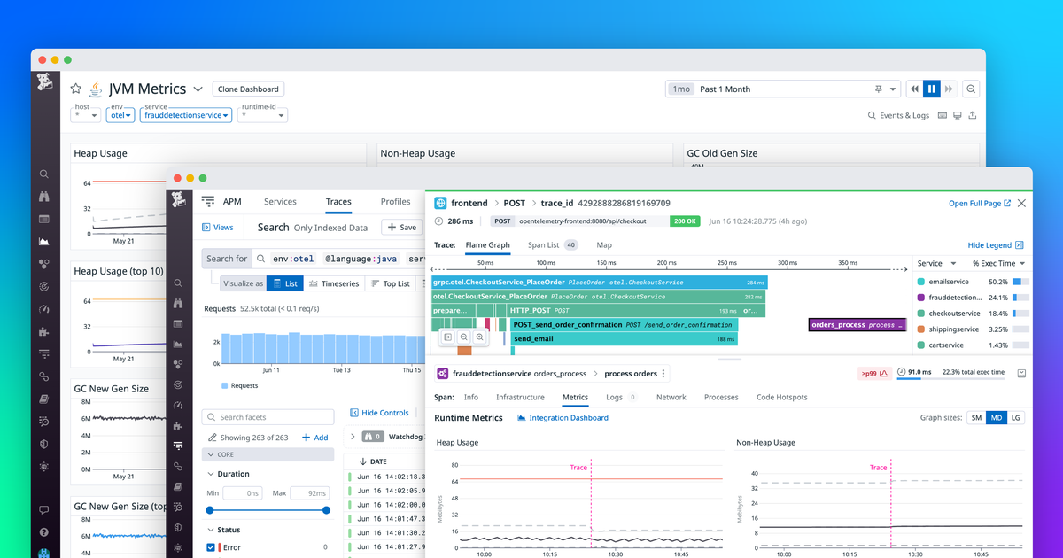 Monitor runtime metrics from OTel-instrumented apps with Datadog APM ...