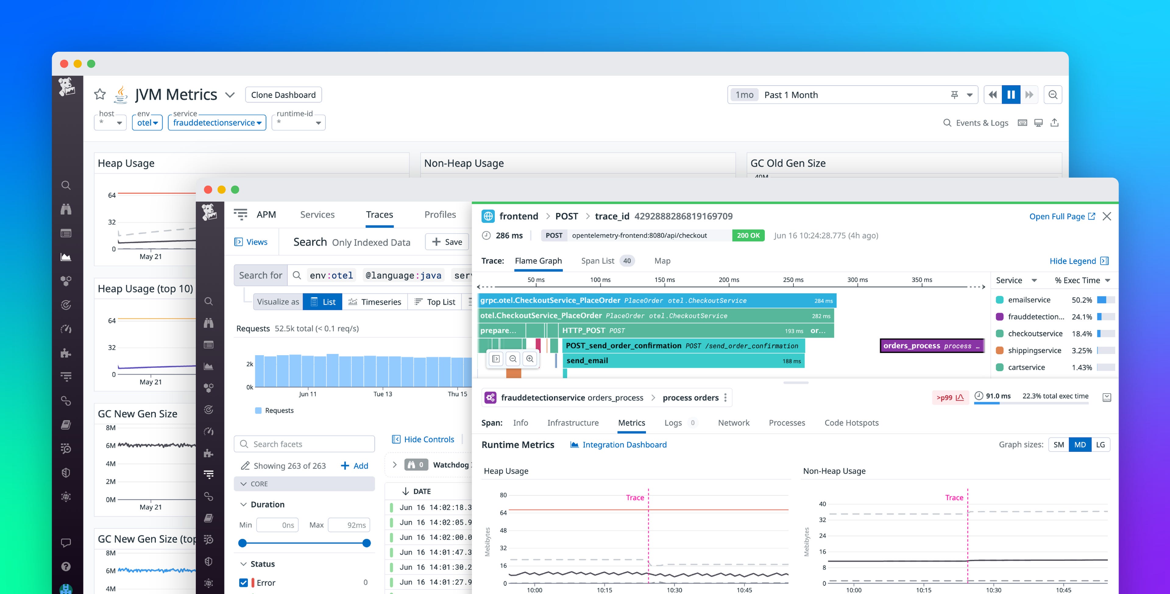 Metrics Datadog Icon Monitor Runtime Metrics From OTel-Instrumented Apps With Datadog APM ...