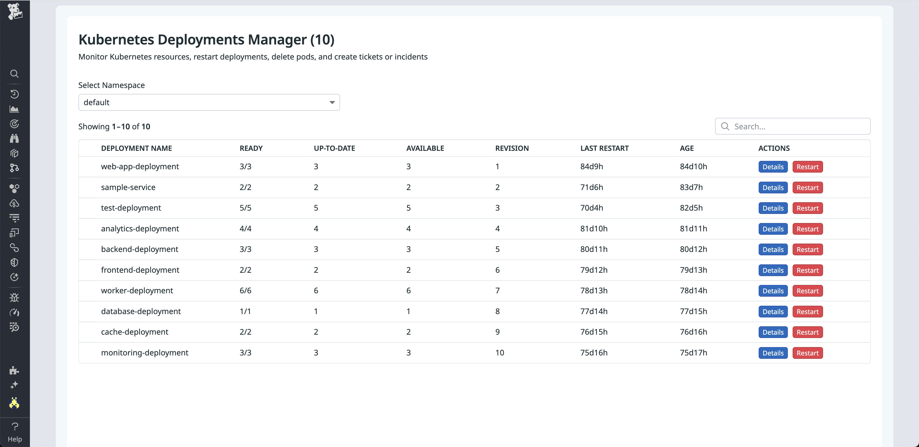 An app that provides real-time visibility into your Kubernetes deployments. An app that provides real-time visibility into your Kubernetes deployments.