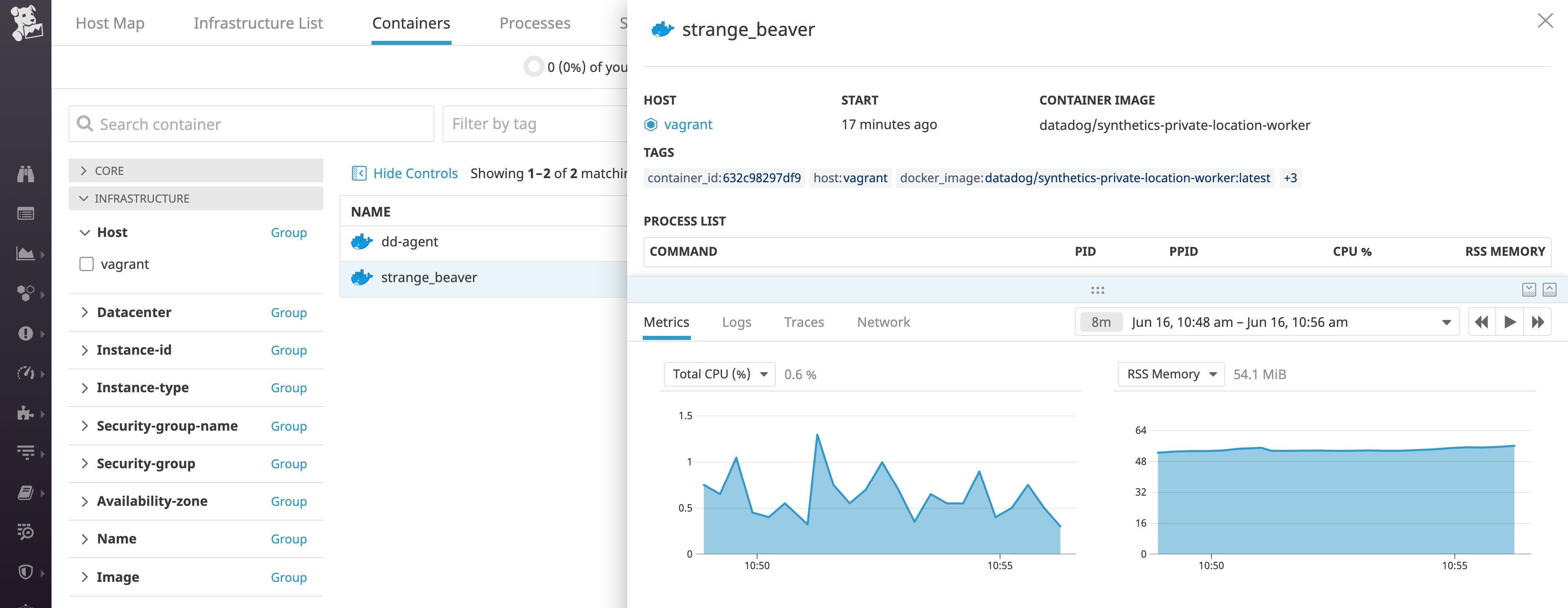 Once you set up private locations for private synthetic monitoring, you can also monitor your private location containers via our Docker integration. Once you set up private locations for private synthetic monitoring, you can also monitor your private location containers via our Docker integration.