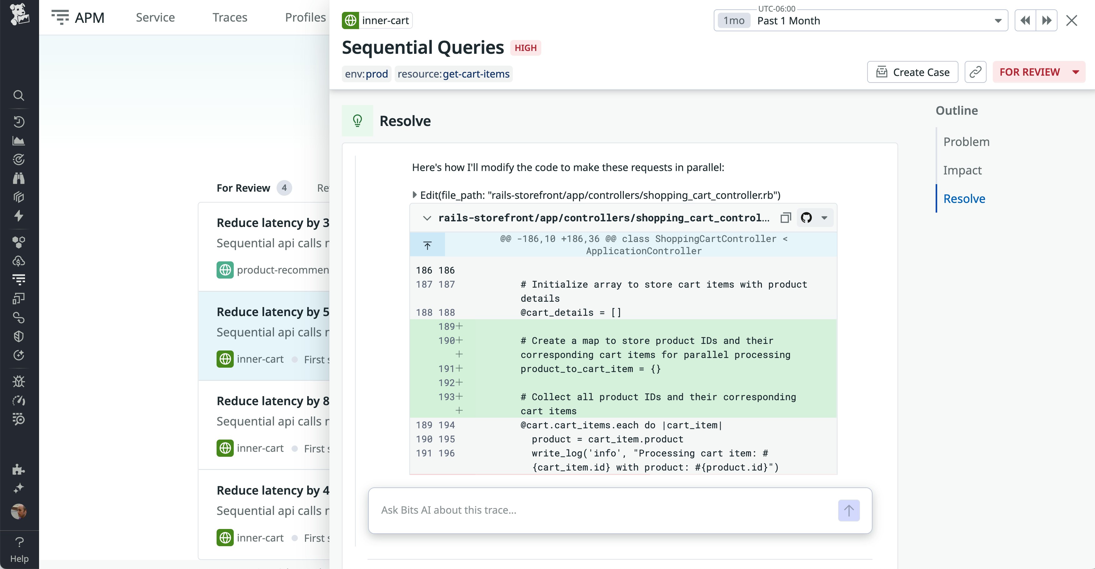 APM recommendation for sequential API calls. APM recommendation for sequential API calls.