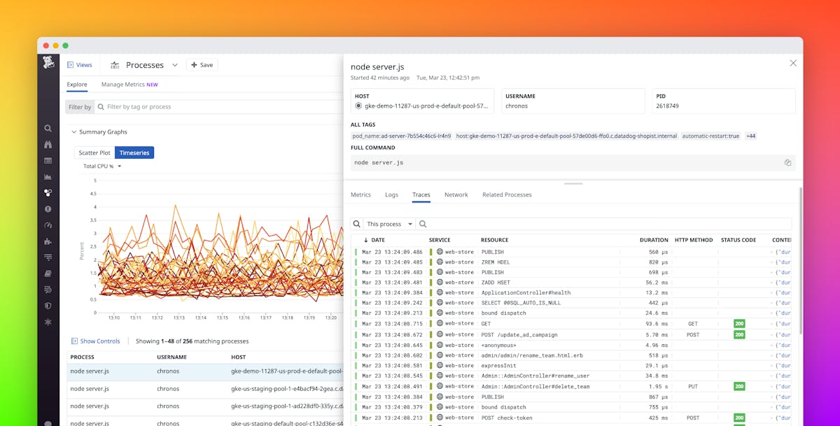 Troubleshoot Faster With Process-Level App and Network Data | Datadog