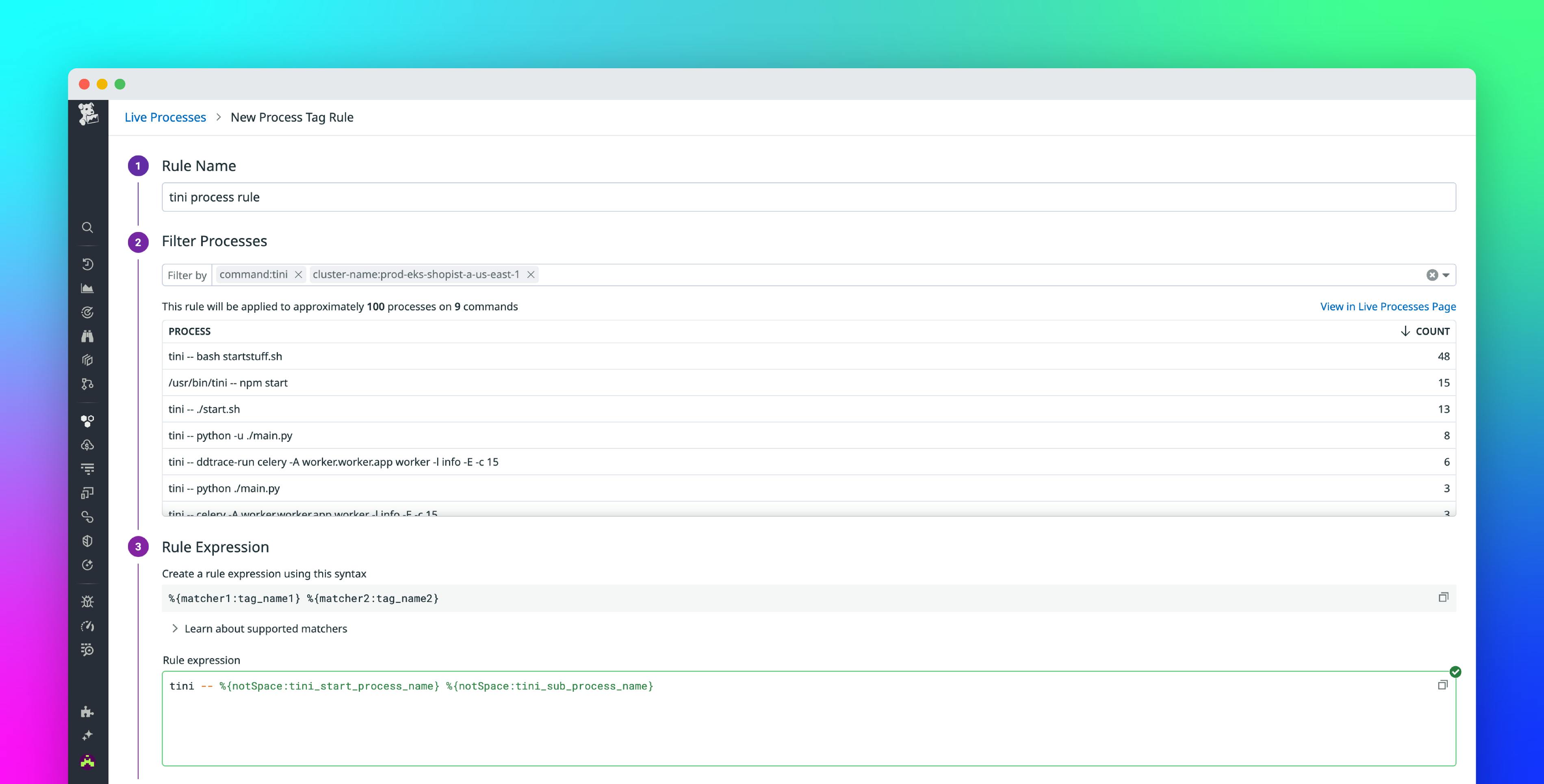 Increase visibility into your infrastructure processes with Process Tag Rules