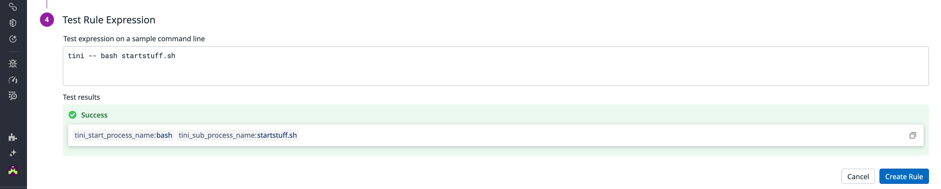 Test your process tag rule expression in the Datadog UI Test your process tag rule expression in the Datadog UI