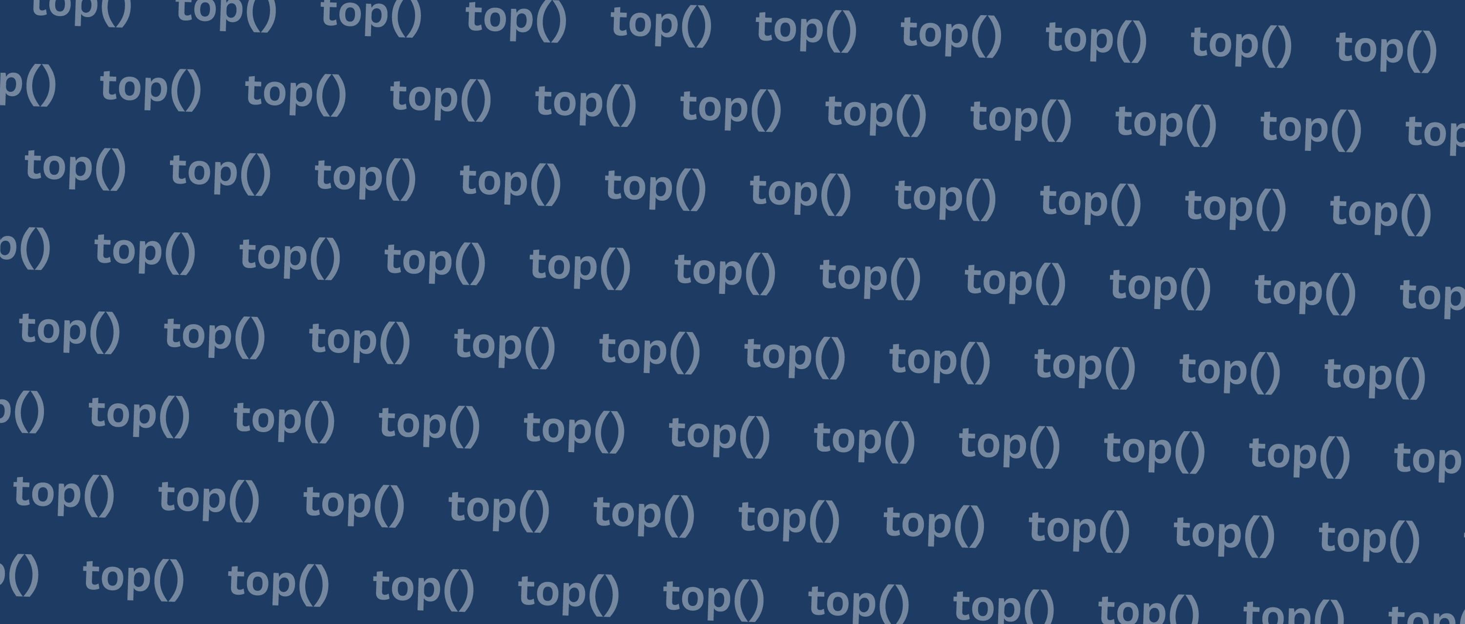 Rank and filter performance metrics with top() function