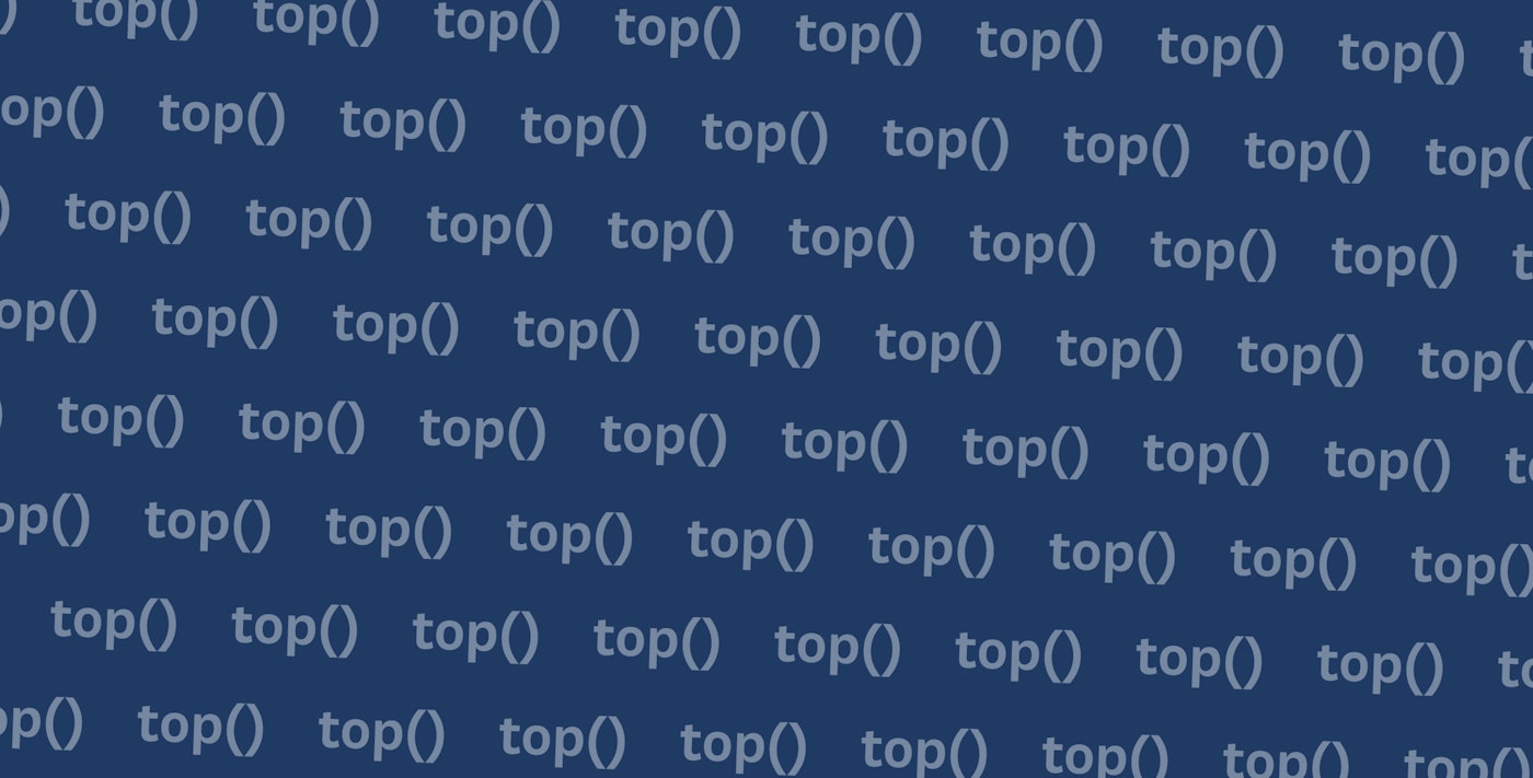 Rank and filter performance metrics with top() function Rank and filter performance metrics with top() function