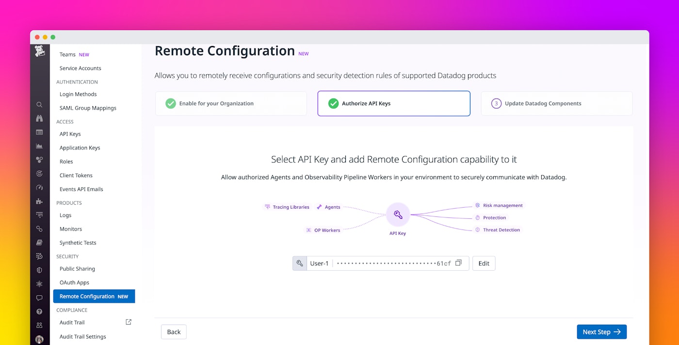 Apply real-time updates to Datadog components with Remote Configuration Apply real-time updates to Datadog components with Remote Configuration