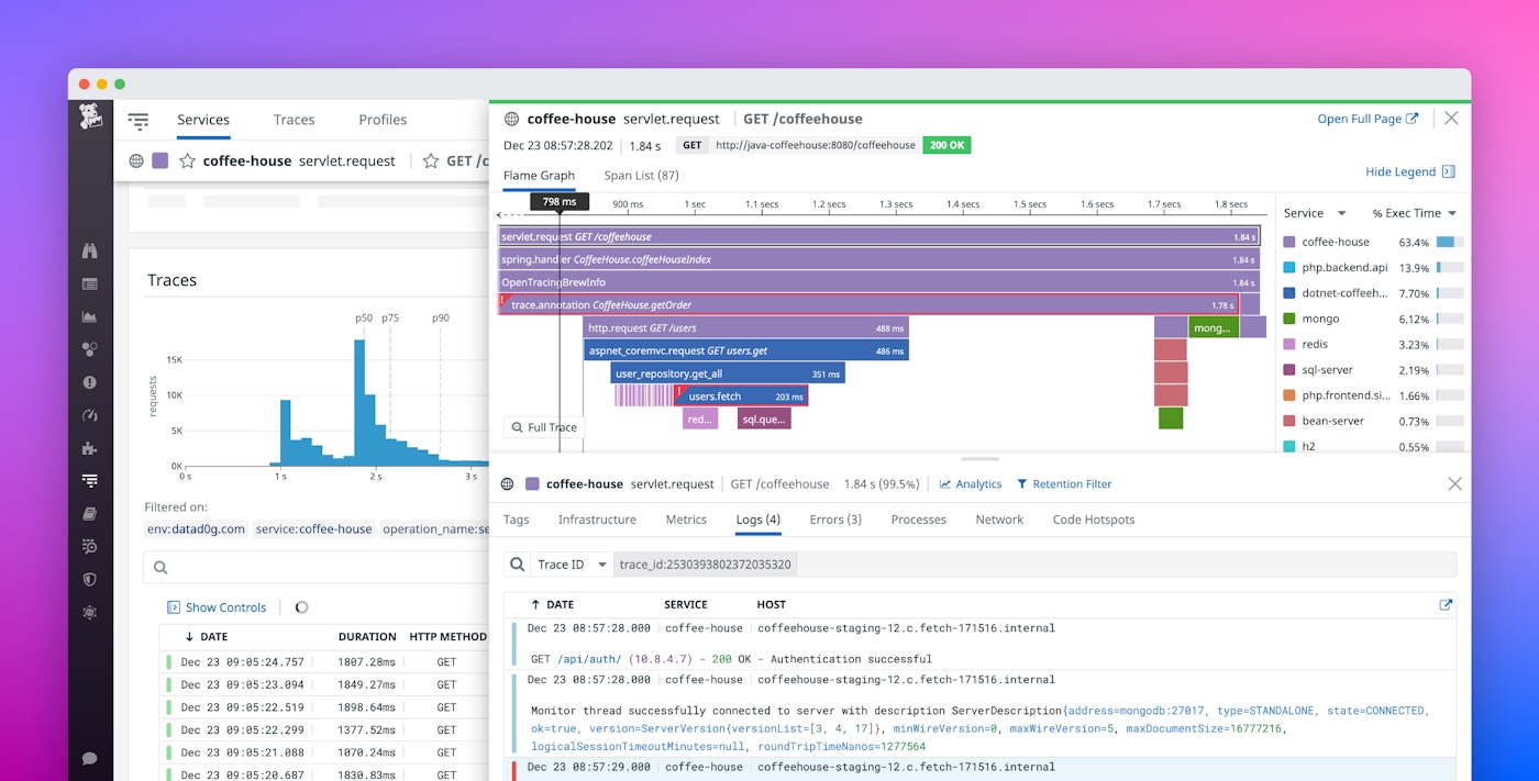 Correlate request logs with traces automatically Correlate request logs with traces automatically