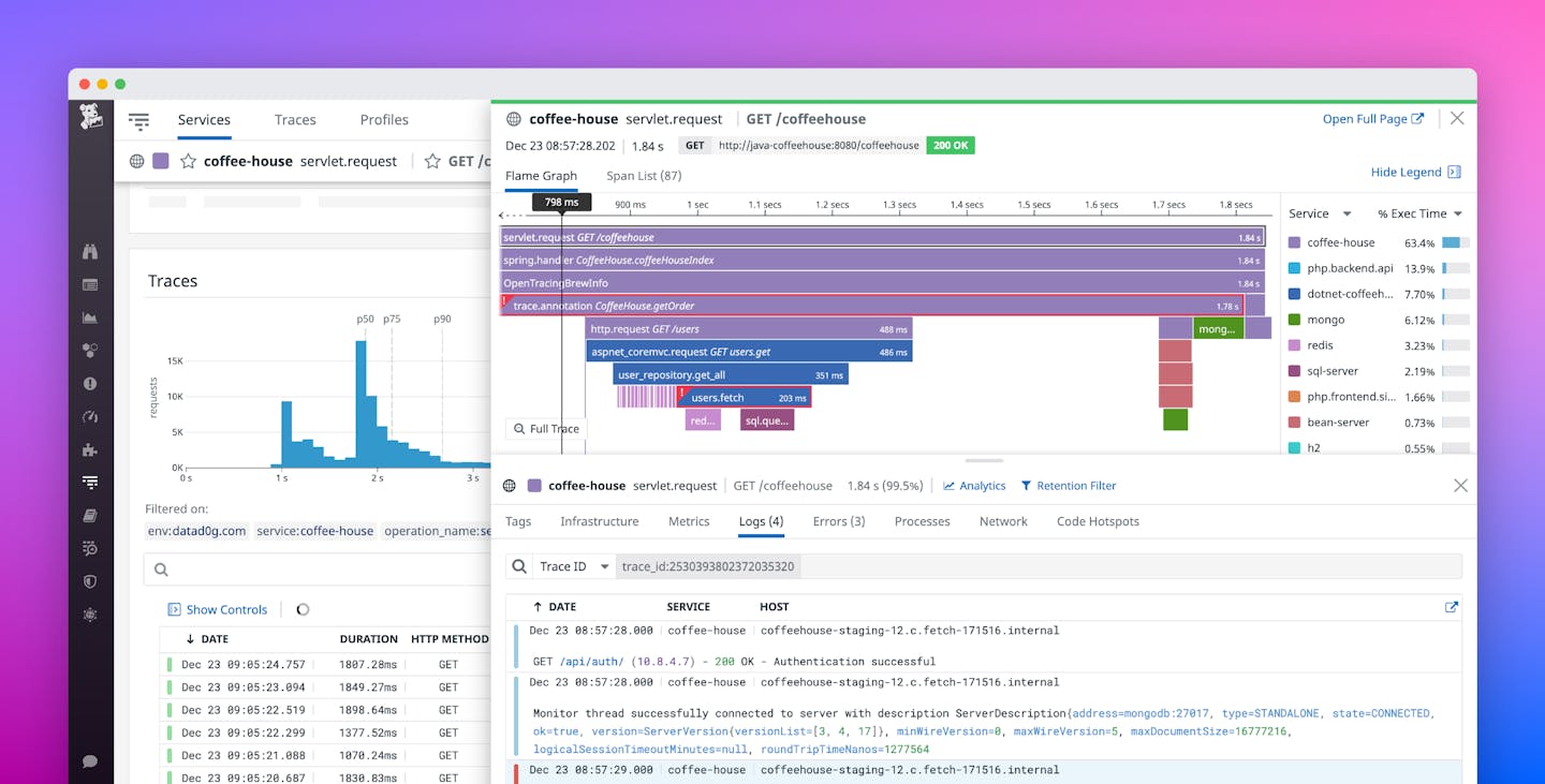 Correlate Request Logs With Traces Automatically Datadog