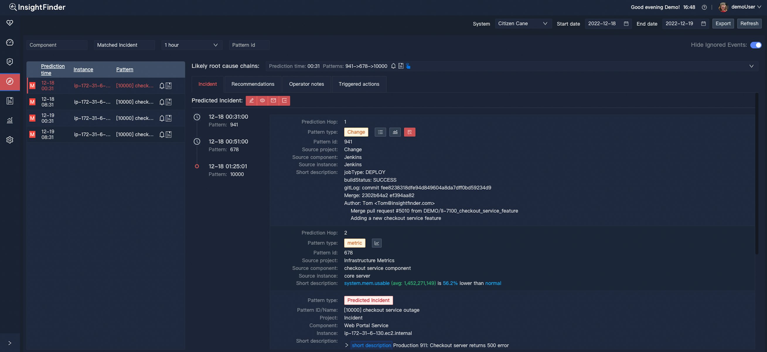 View your Datadog telemetry in InsightFinder. View your Datadog telemetry in InsightFinder.