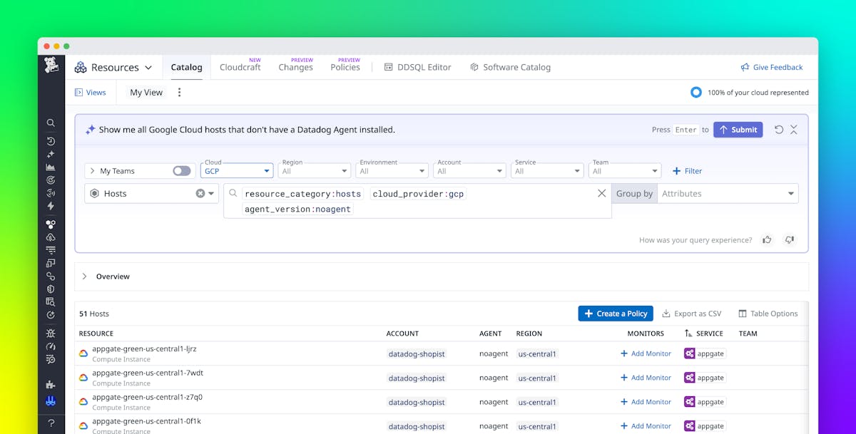 Use plain English to query your multi-cloud infrastructure in Resource Catalog