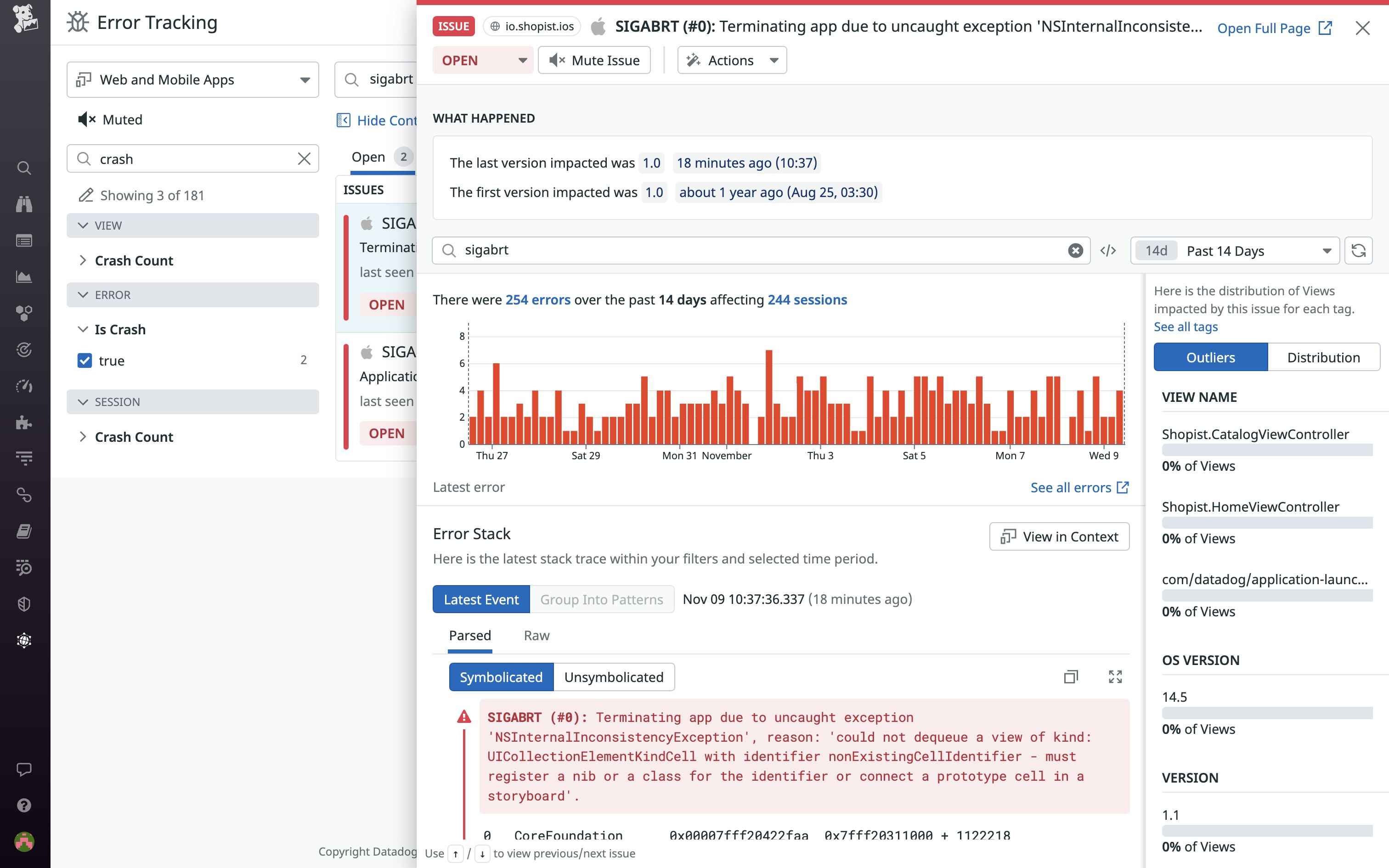 Assess critical, crash-causing errors with Error Tracking Assess critical, crash-causing errors with Error Tracking