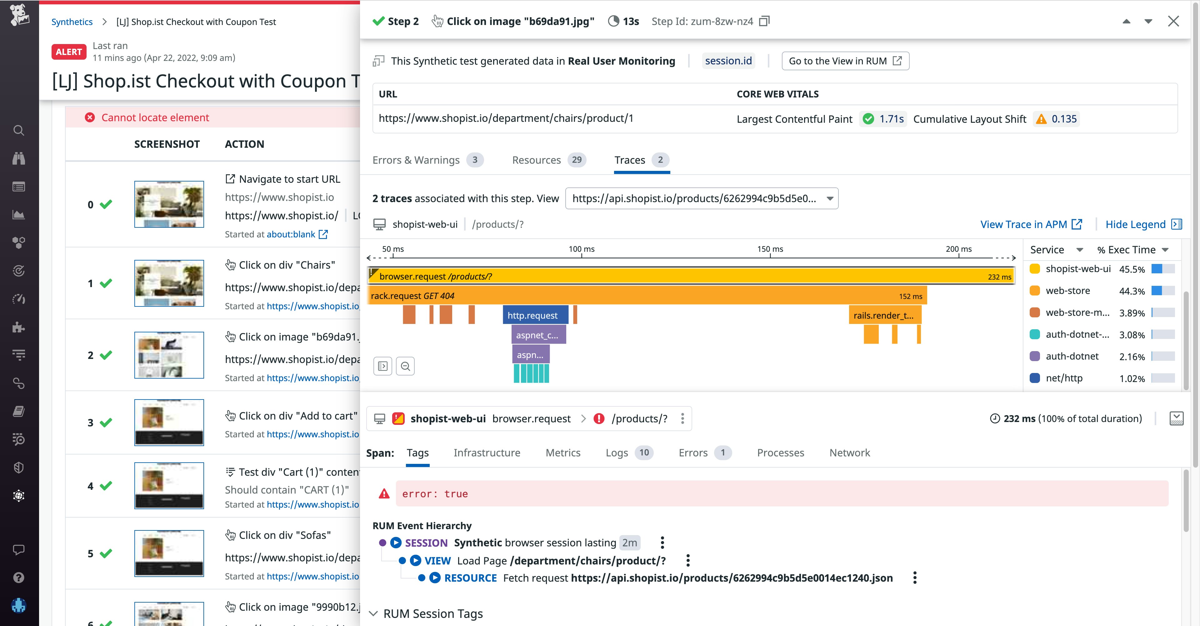 Troubleshoot failing tests with Datadog Synthetic Monitoring Troubleshoot failing tests with Datadog Synthetic Monitoring