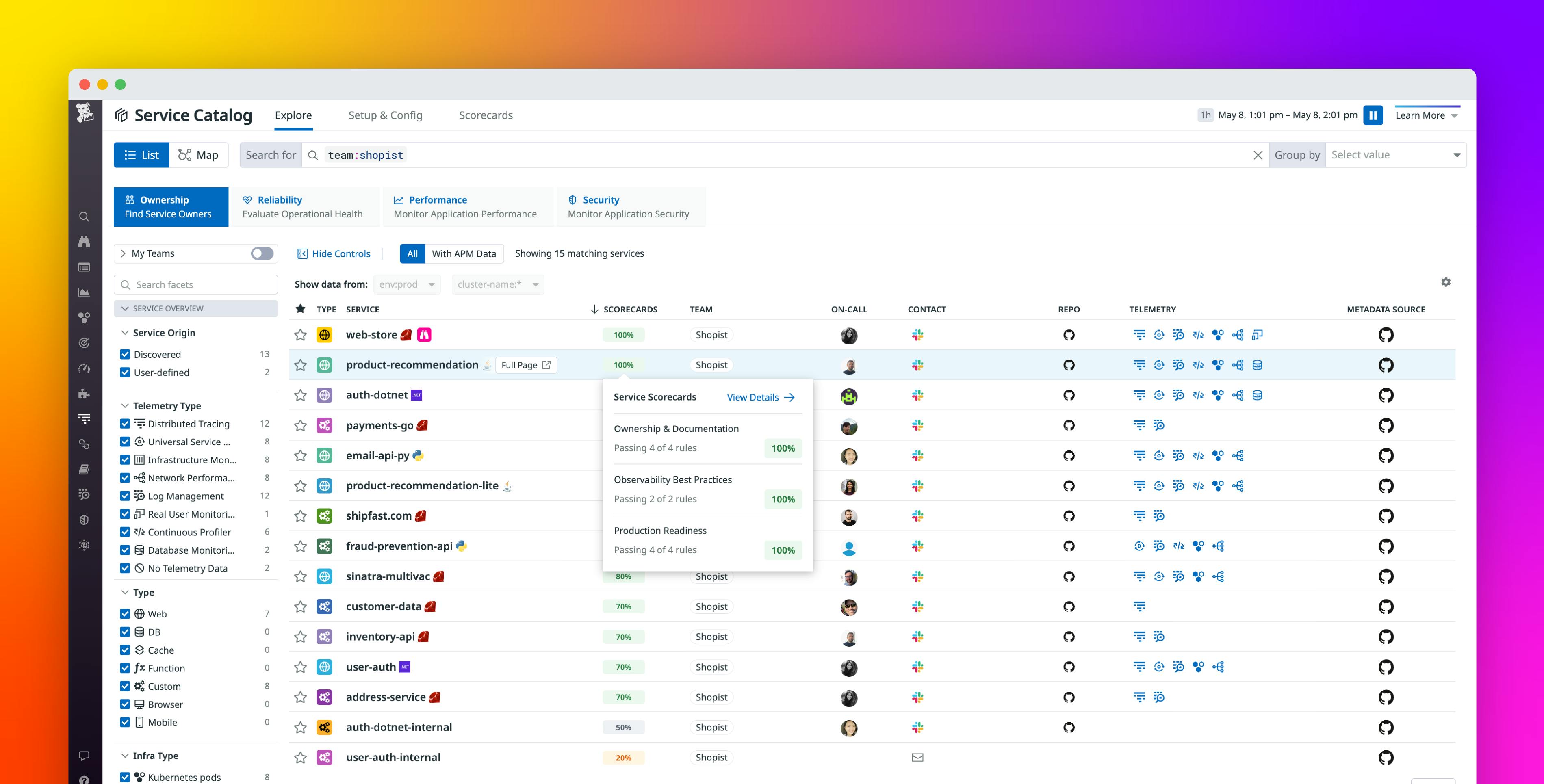 Prioritize and promote service observability best practices with Scorecards