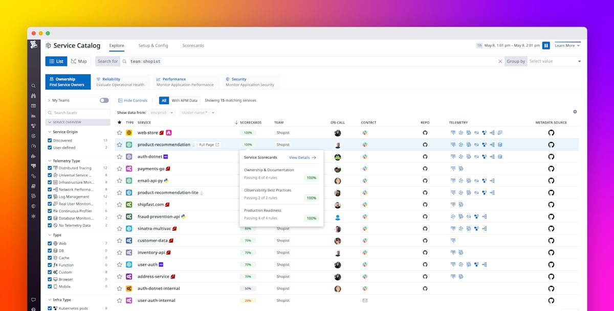 Prioritize and promote service observability best practices with Scorecards