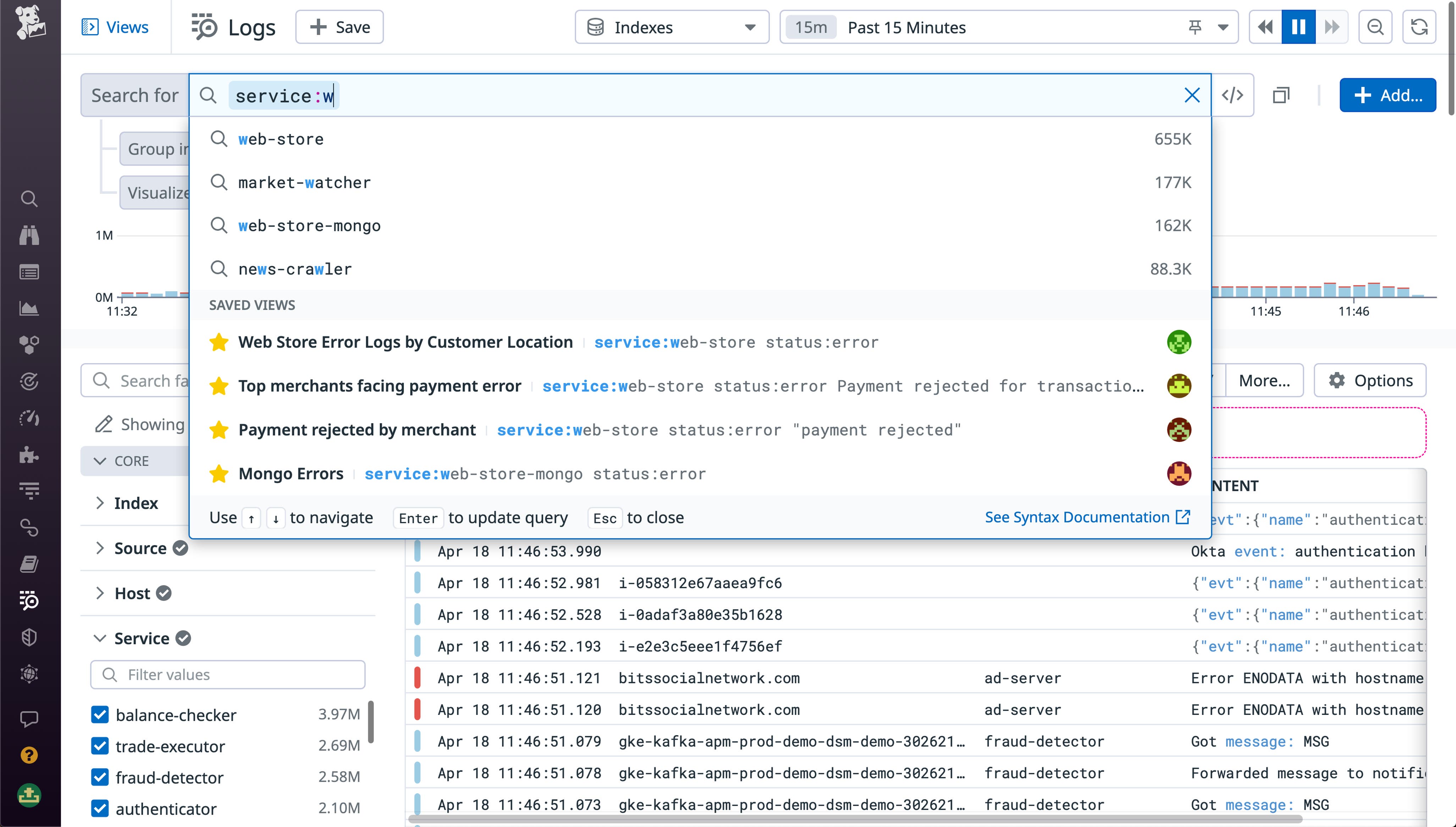 Search your logs efficiently with Datadog Log Management | Datadog