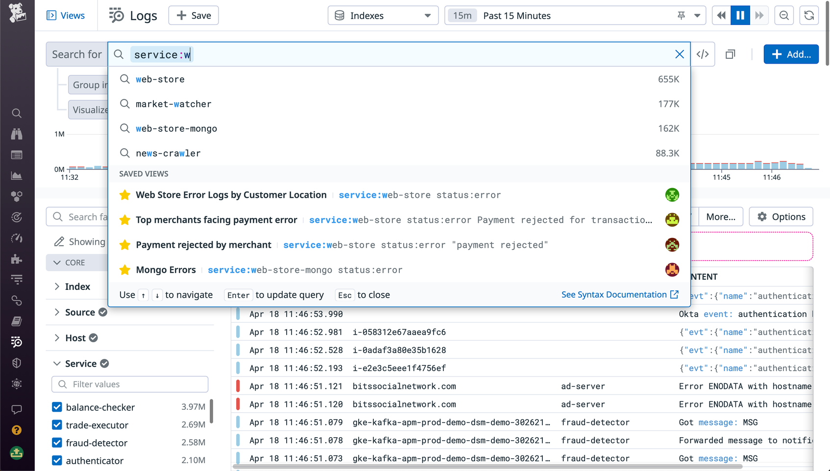 Datadog Search Search Your Logs Efficiently With Datadog Log Management | Datadog