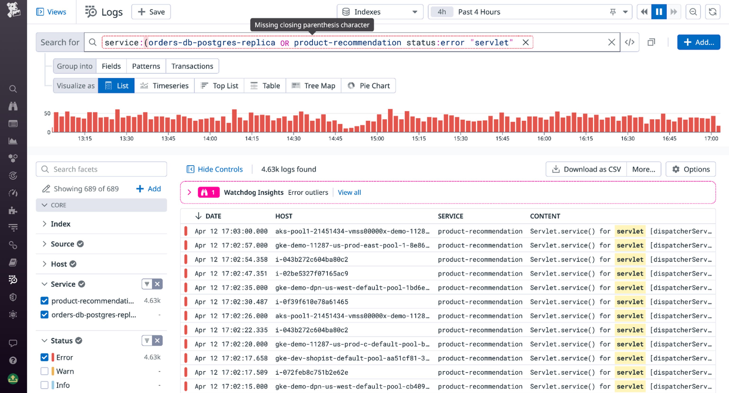 Search your logs efficiently with Datadog Log Management | Datadog