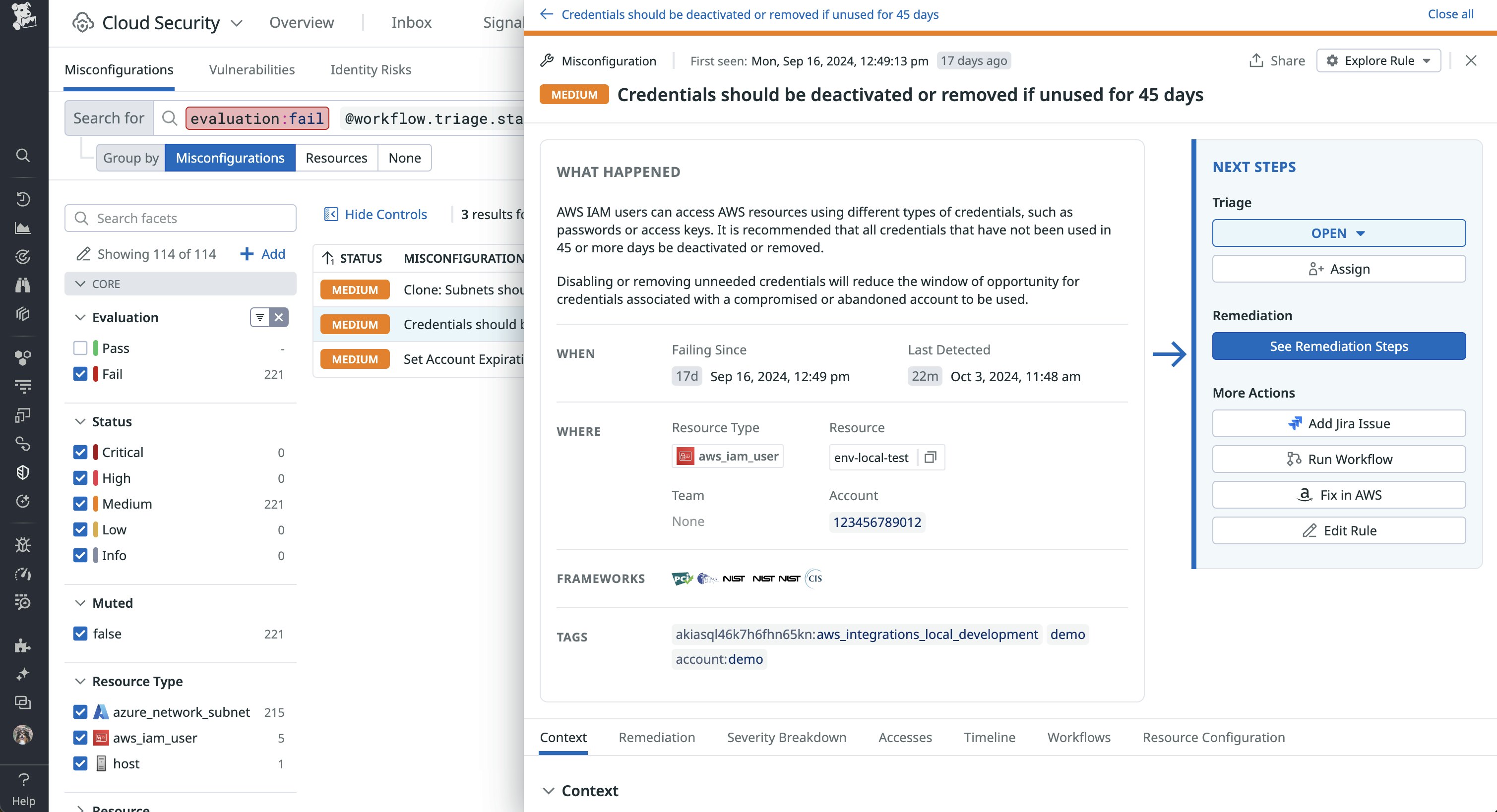 Datadog signal for expired credential Datadog signal for expired credential