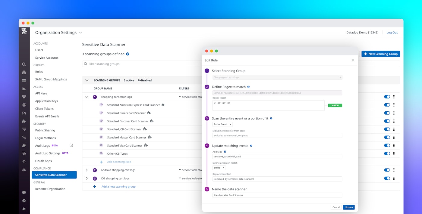Build a modern data compliance strategy with Datadog's Sensitive Data Scanner Build a modern data compliance strategy with Datadog's Sensitive Data Scanner