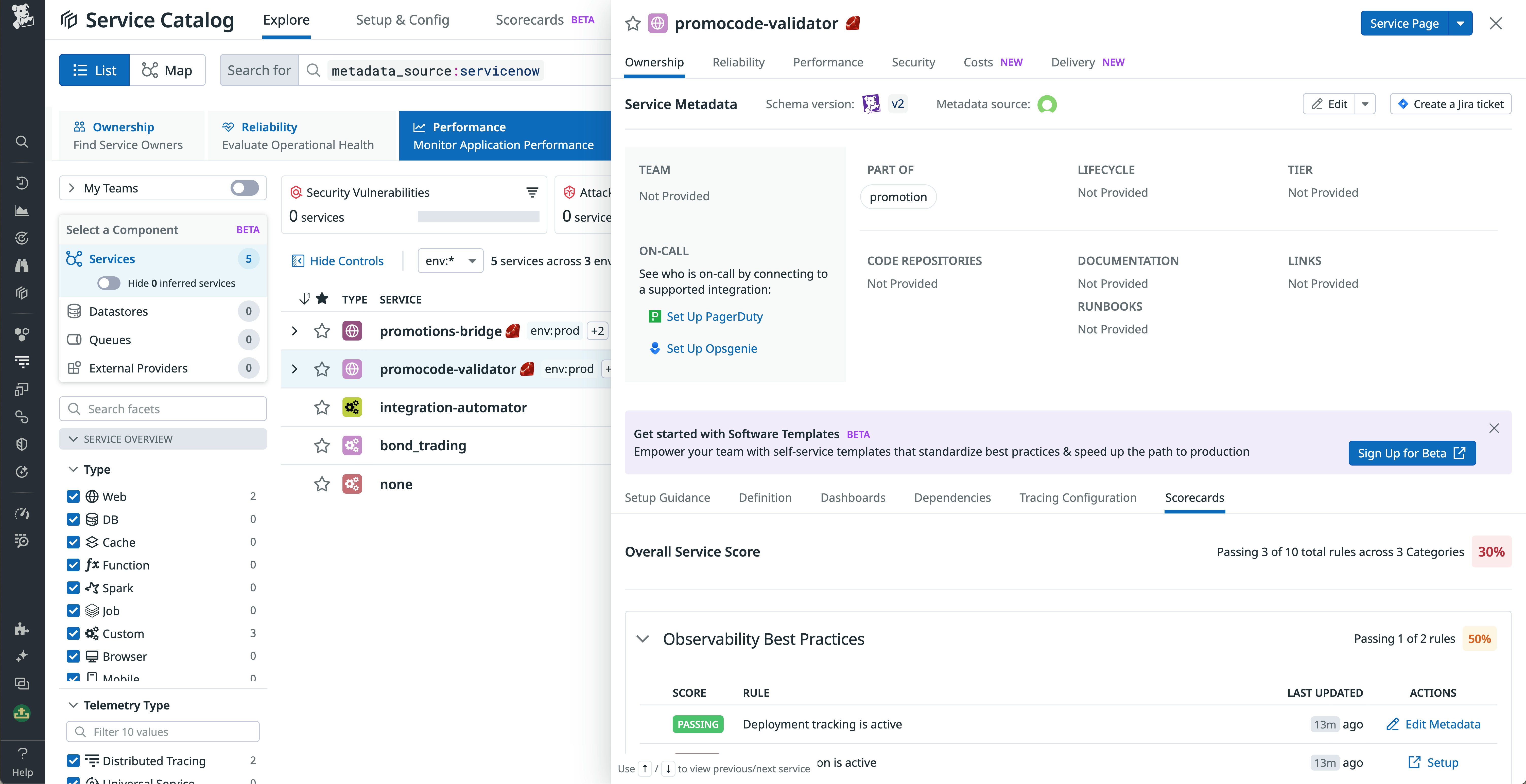 ServiceNow service tagging in Datadog Service Catalog ServiceNow service tagging in Datadog Service Catalog