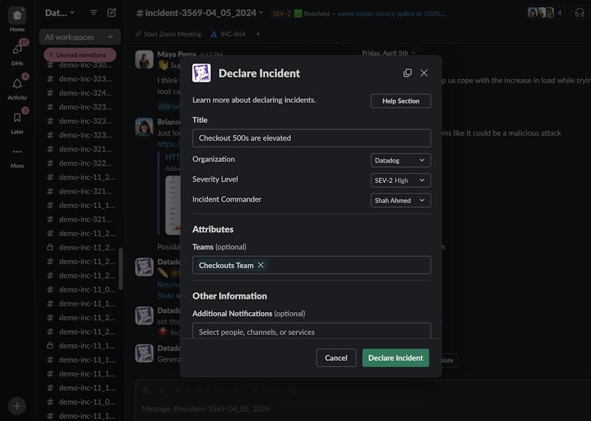 Manage Incidents Seamlessly With the Datadog Slack Integration Datadog