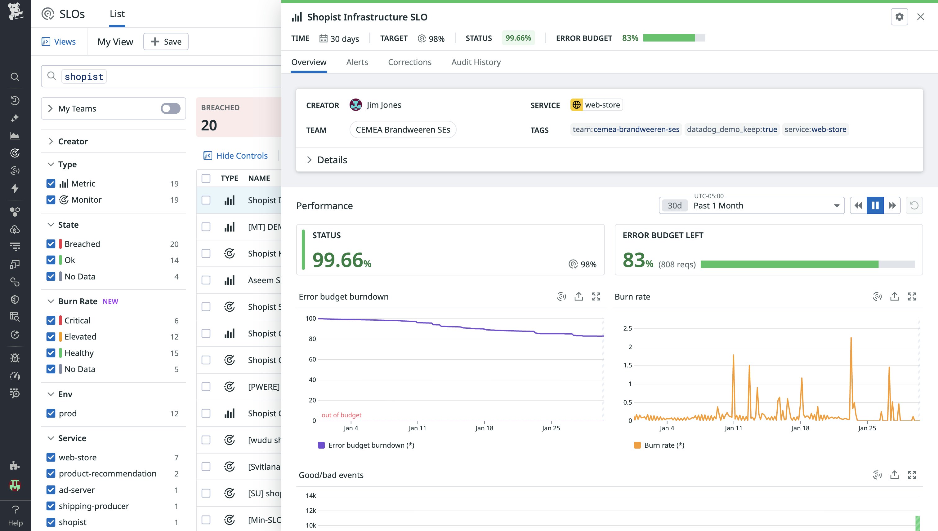 Set SLOs around availability to determine when to reach out to on-call engineers. Set SLOs around availability to determine when to reach out to on-call engineers.