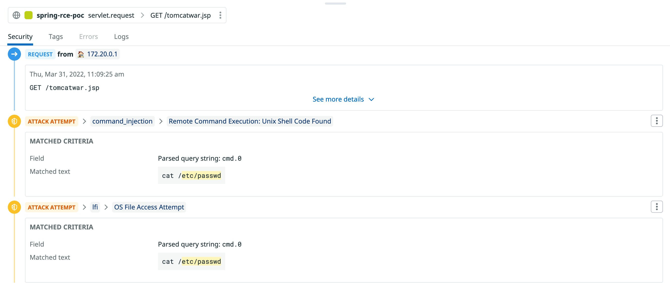 Datadog AppSec webshell Datadog AppSec webshell