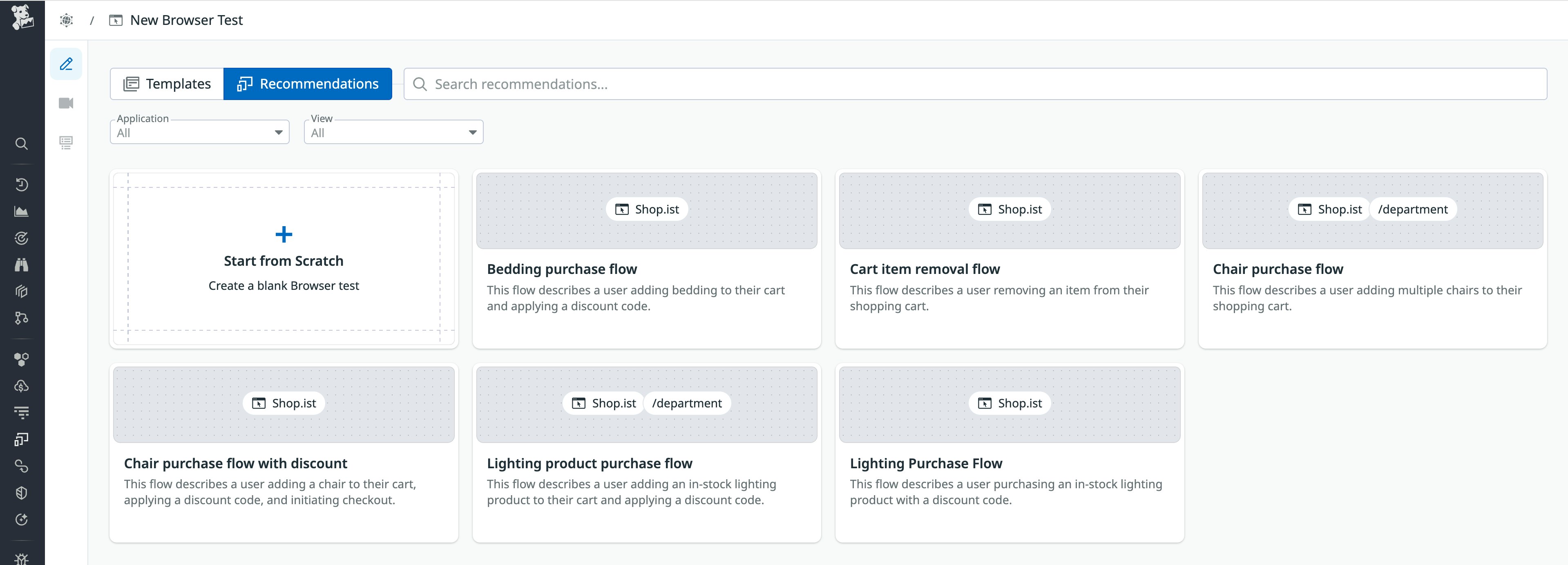 Browser test recommendations in Synthetic Monitoring Browser test recommendations in Synthetic Monitoring