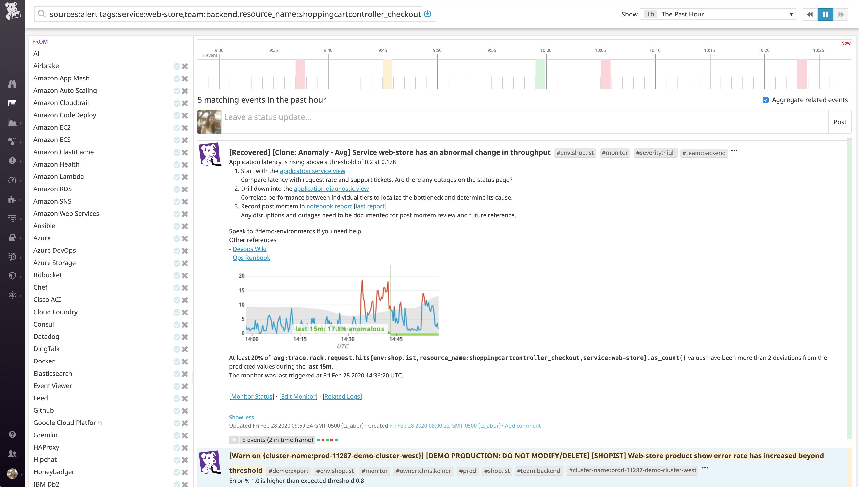 search your datadog event stream by using tags. search your datadog event stream by using tags.