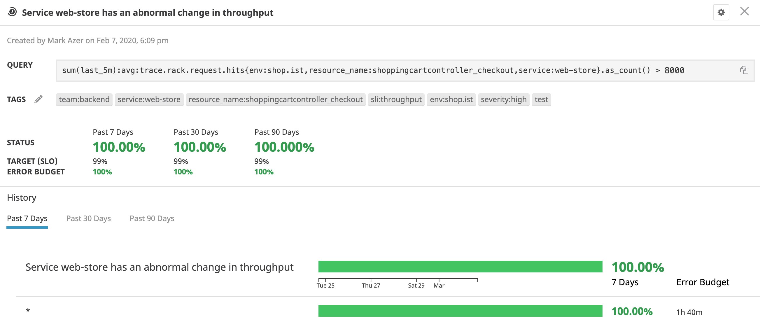 By tagging your SLI-based monitors, you can use those tags to organize SLOs based on those SLIs. By tagging your SLI-based monitors, you can use those tags to organize SLOs based on those SLIs.