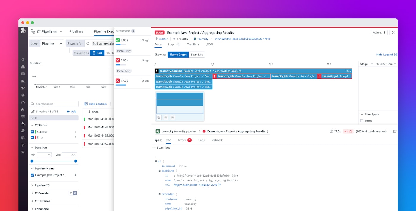 Monitor your TeamCity builds with Datadog CI Visibility Monitor your TeamCity builds with Datadog CI Visibility