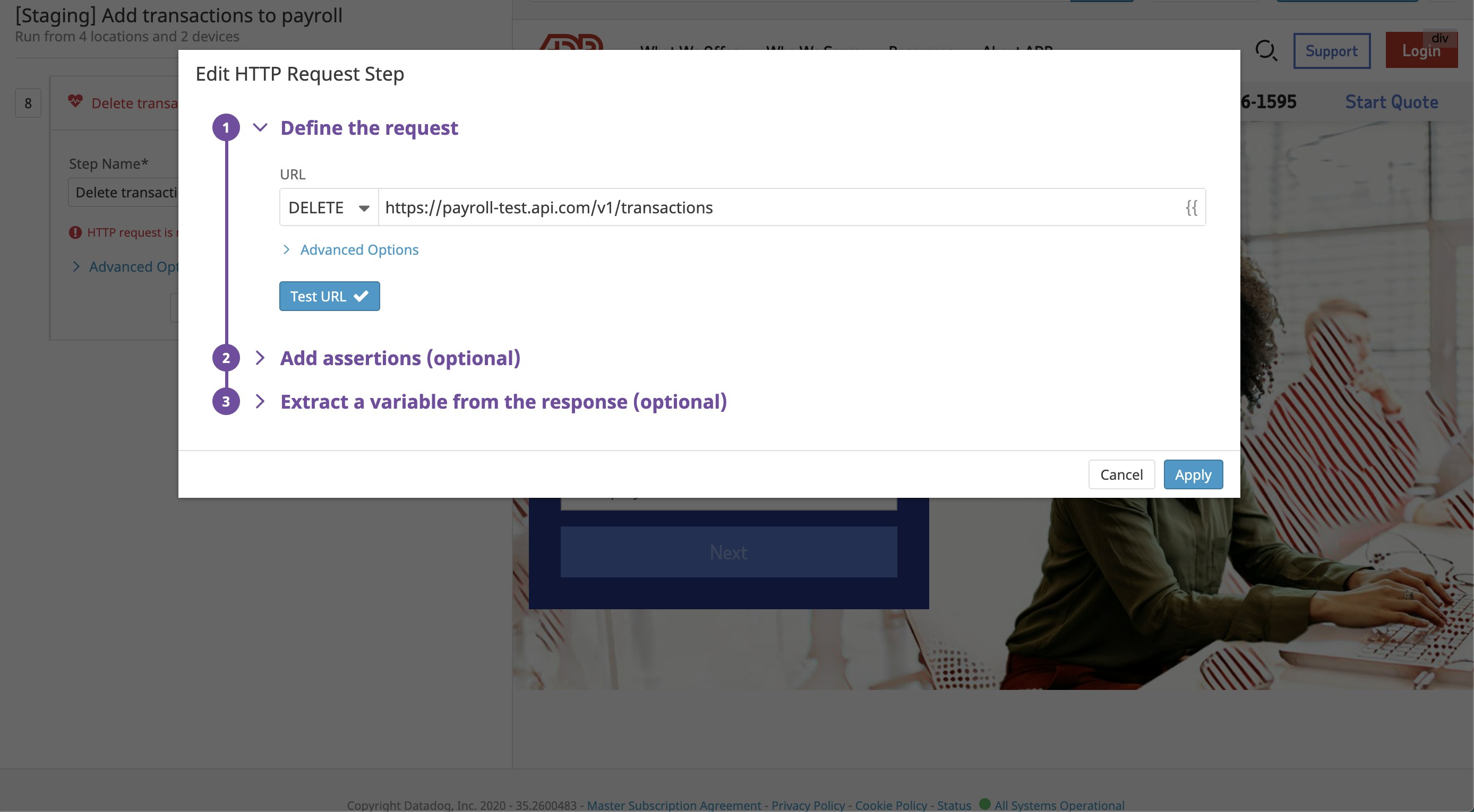 Use HTTP steps to delete test data Use HTTP steps to delete test data