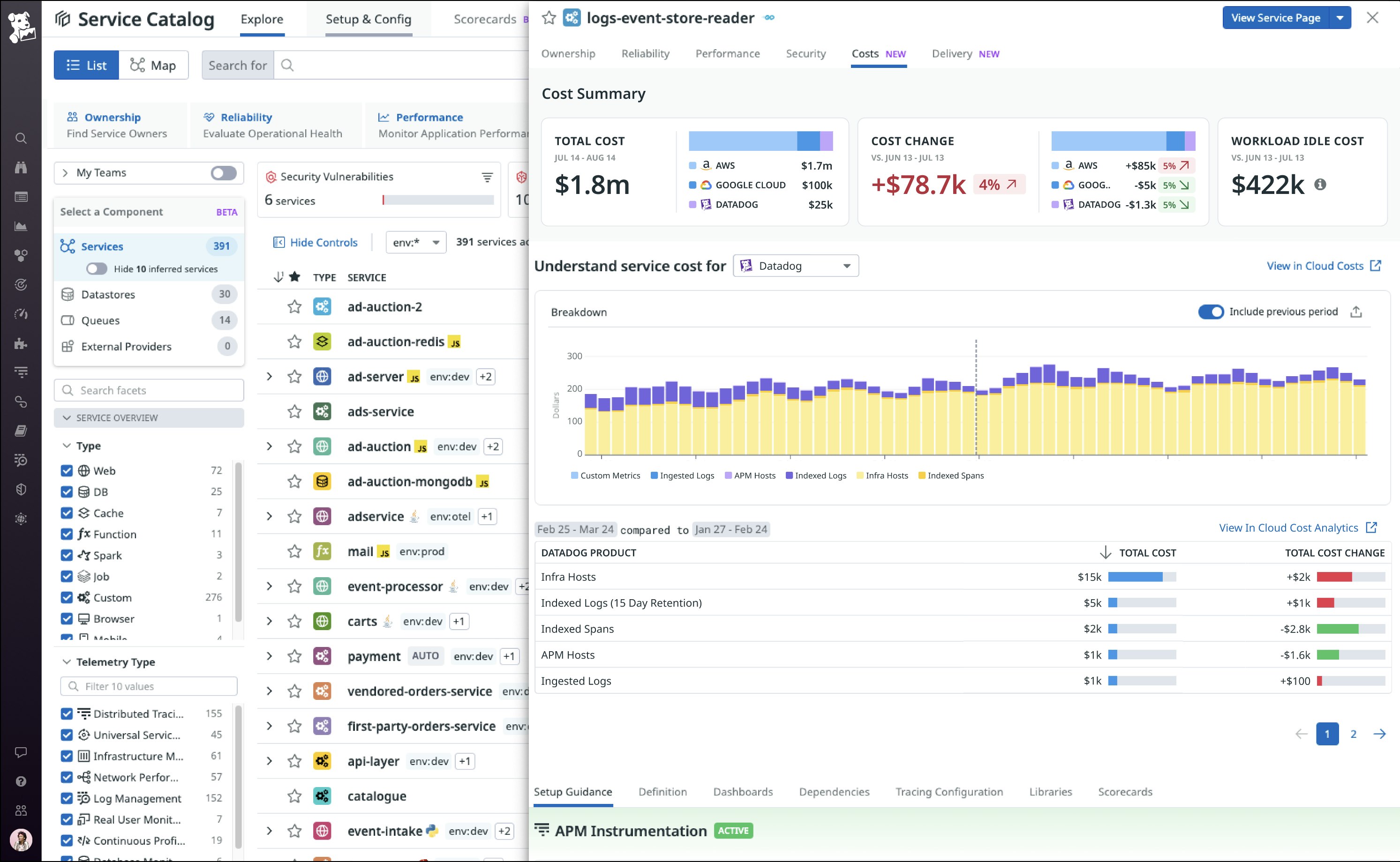 The Cost Summary side panel provides an in-depth breakdown of service costs The Cost Summary side panel provides an in-depth breakdown of service costs